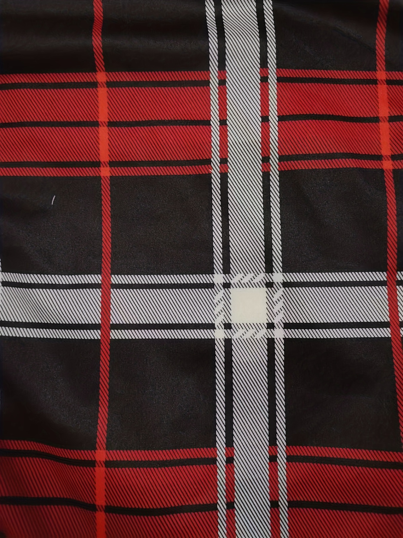 plaid print drawstring dress elegant crew neck sleeveless bag hip dress womens clothing details 24