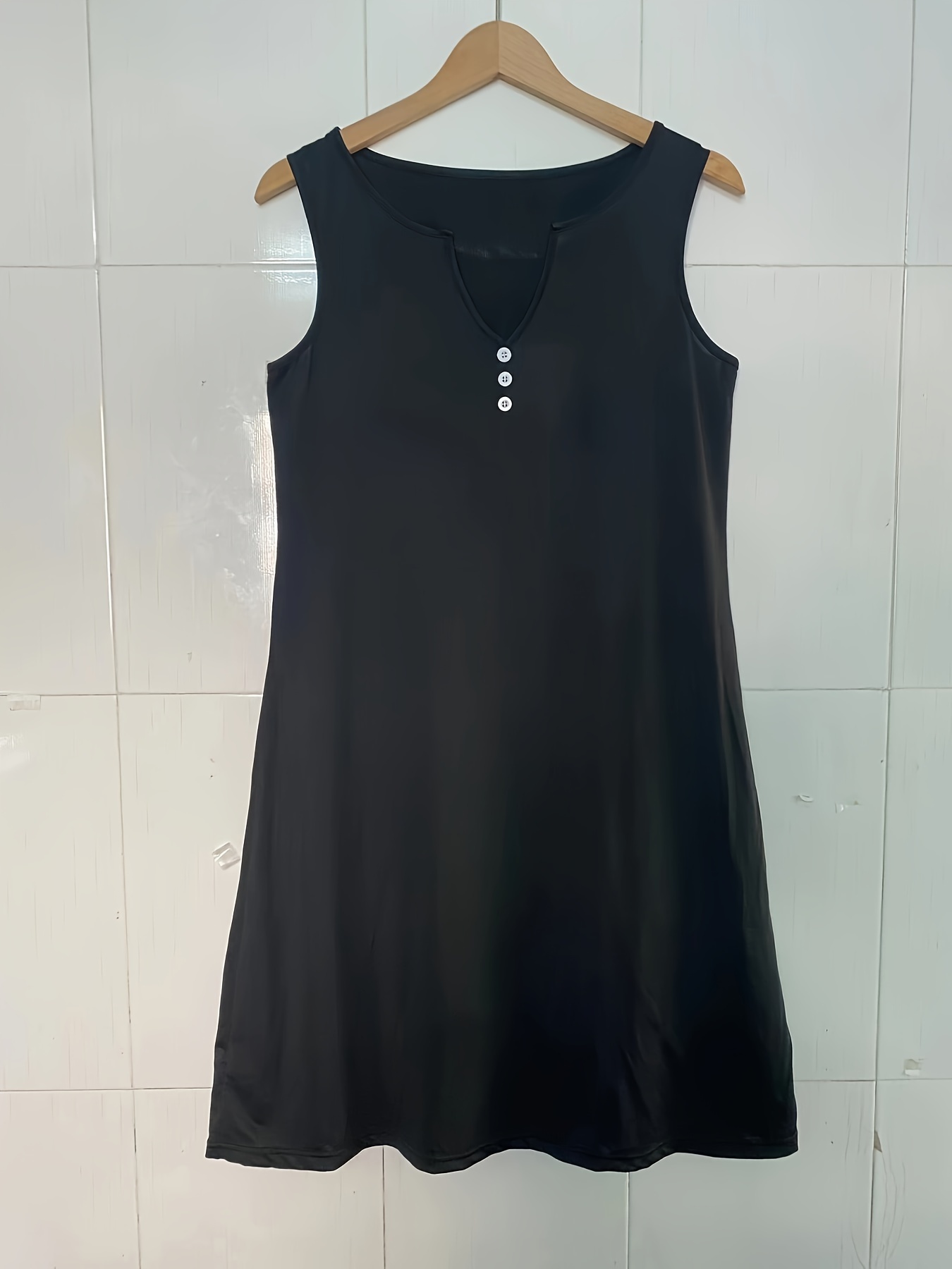 floral print sleeveless dress casual notched neck midi dress womens clothing details 2