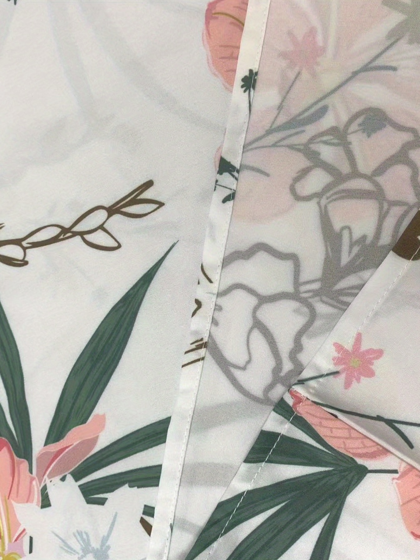 floral print high waist dress casual crew neck short sleeve summer dress womens clothing details 19