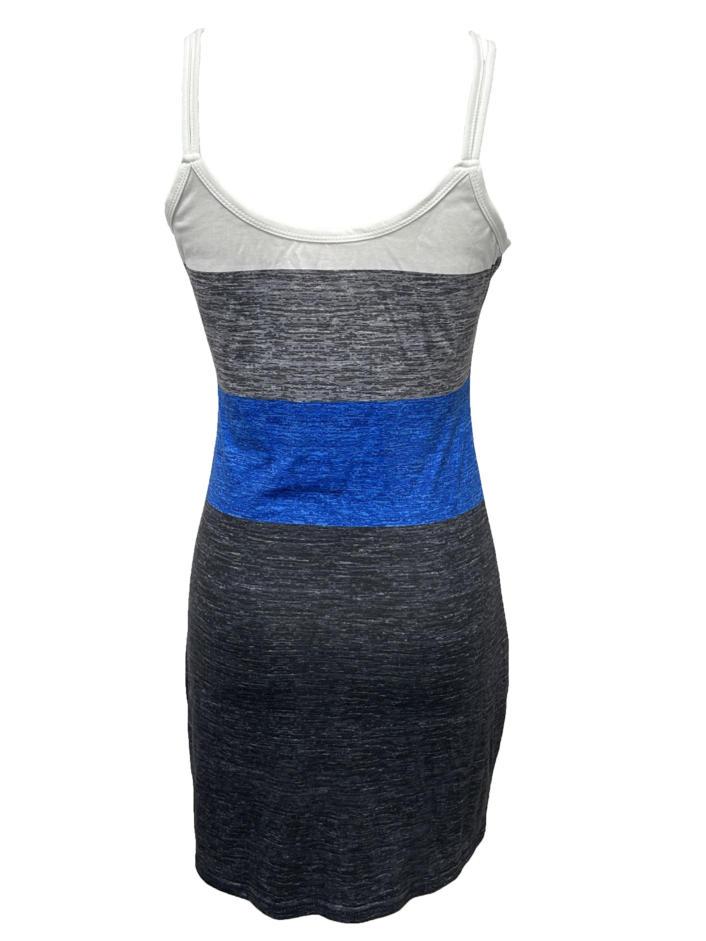 color block coconut tree print dress casual spaghetti strap sleeveless dress womens clothing details 5