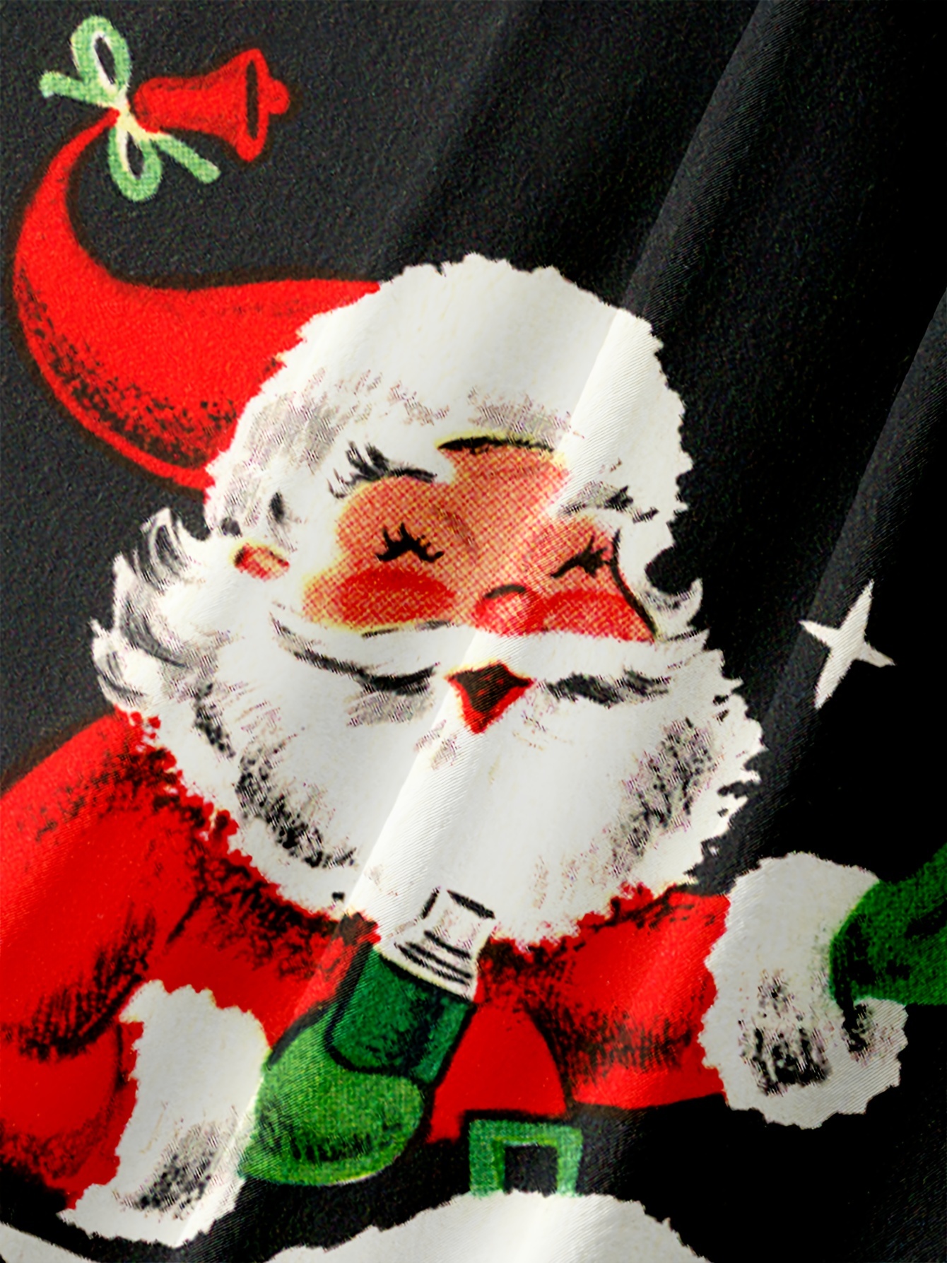 various creative christmas santa anime pattern mens trendy short sleeve lapel hawaiian shirt for summer details 4