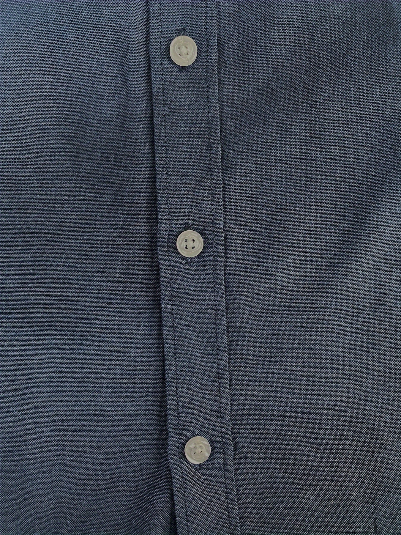 solid color mens classic all match long sleeve button up shirt with chest pocket spring fall clothing details 13