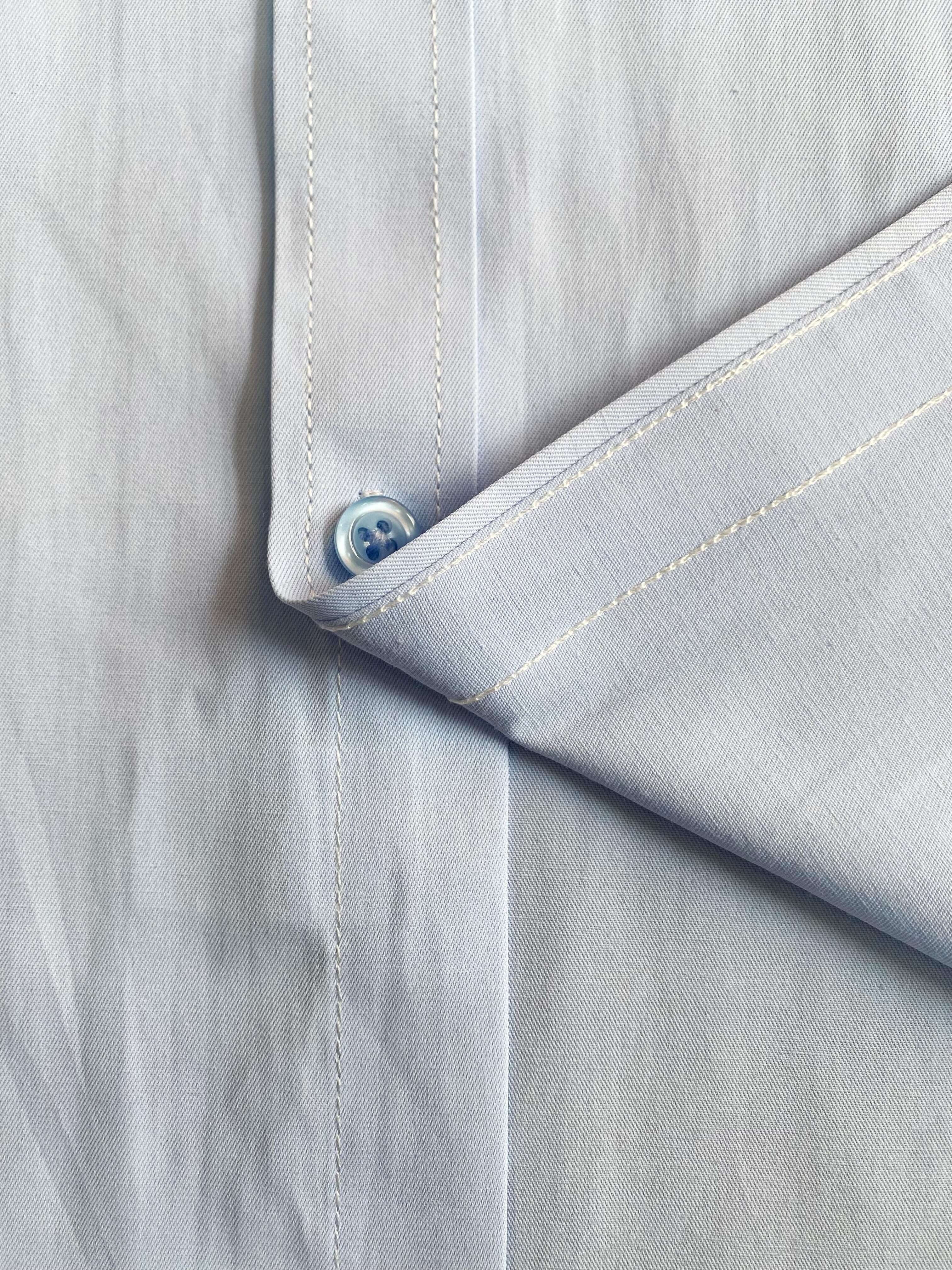 solid color mens classic all match long sleeve button up shirt with chest pocket spring fall clothing details 18
