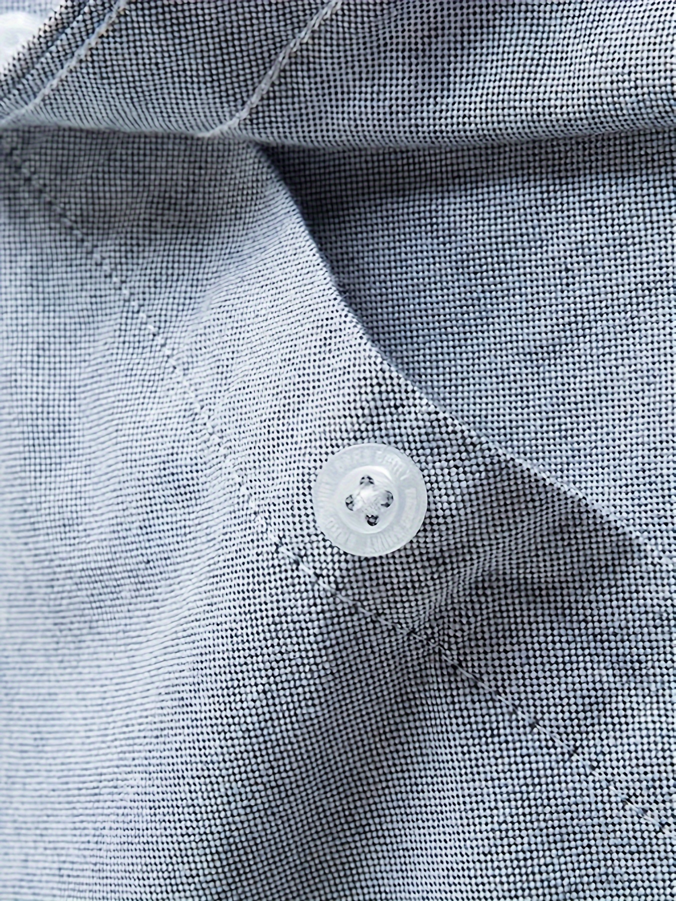 solid color mens classic all match long sleeve button up shirt with chest pocket spring fall clothing details 23