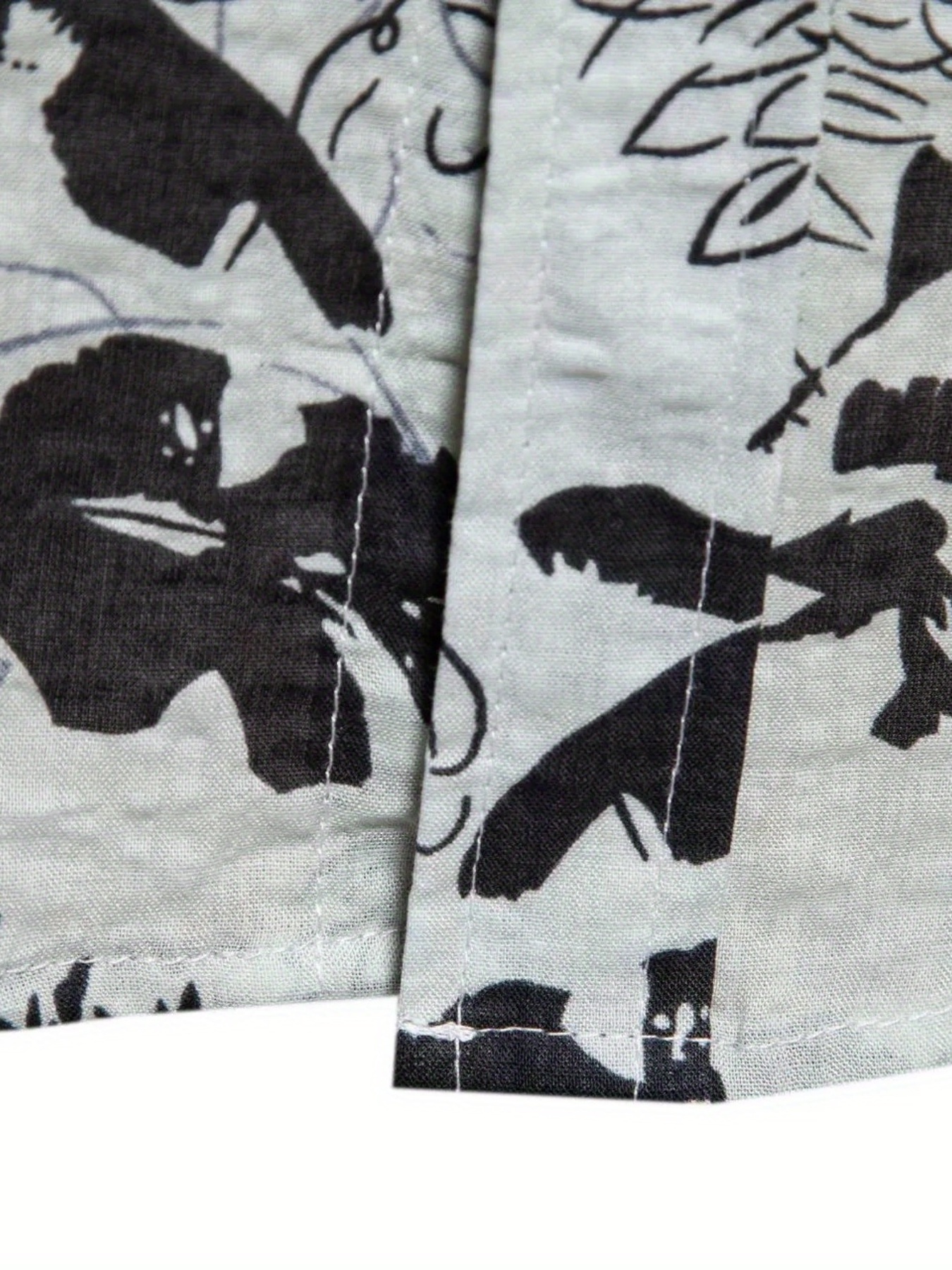 mens casual slim short sleeve shirts with flower for summer details 10