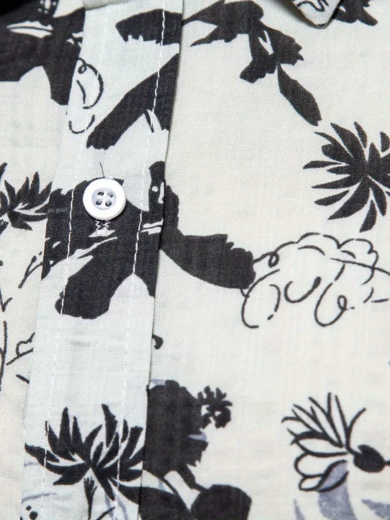 mens casual slim short sleeve shirts with flower for summer details 15