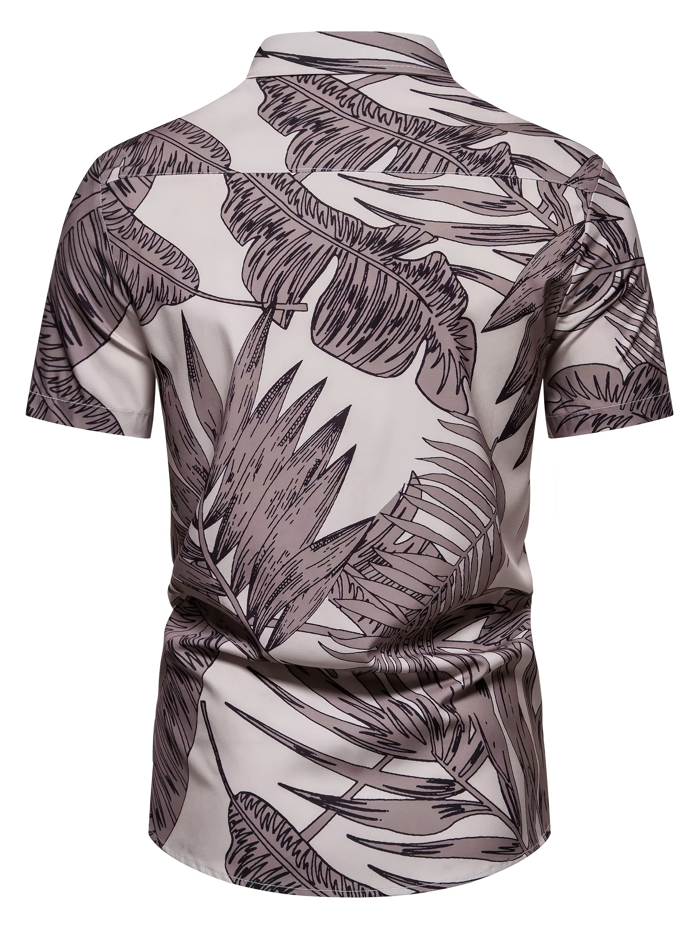 mens casual slim short sleeve shirts with flower for summer details 59