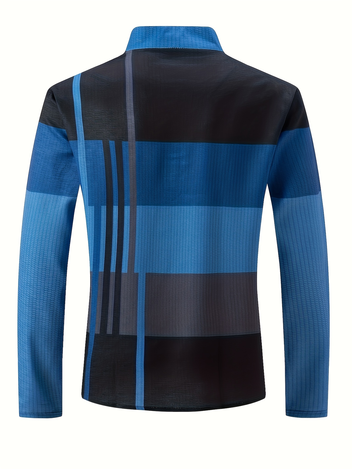 mens shirt top henley shirts color block long sleeve closure regular fit male casual shirt for daily vacation details 6