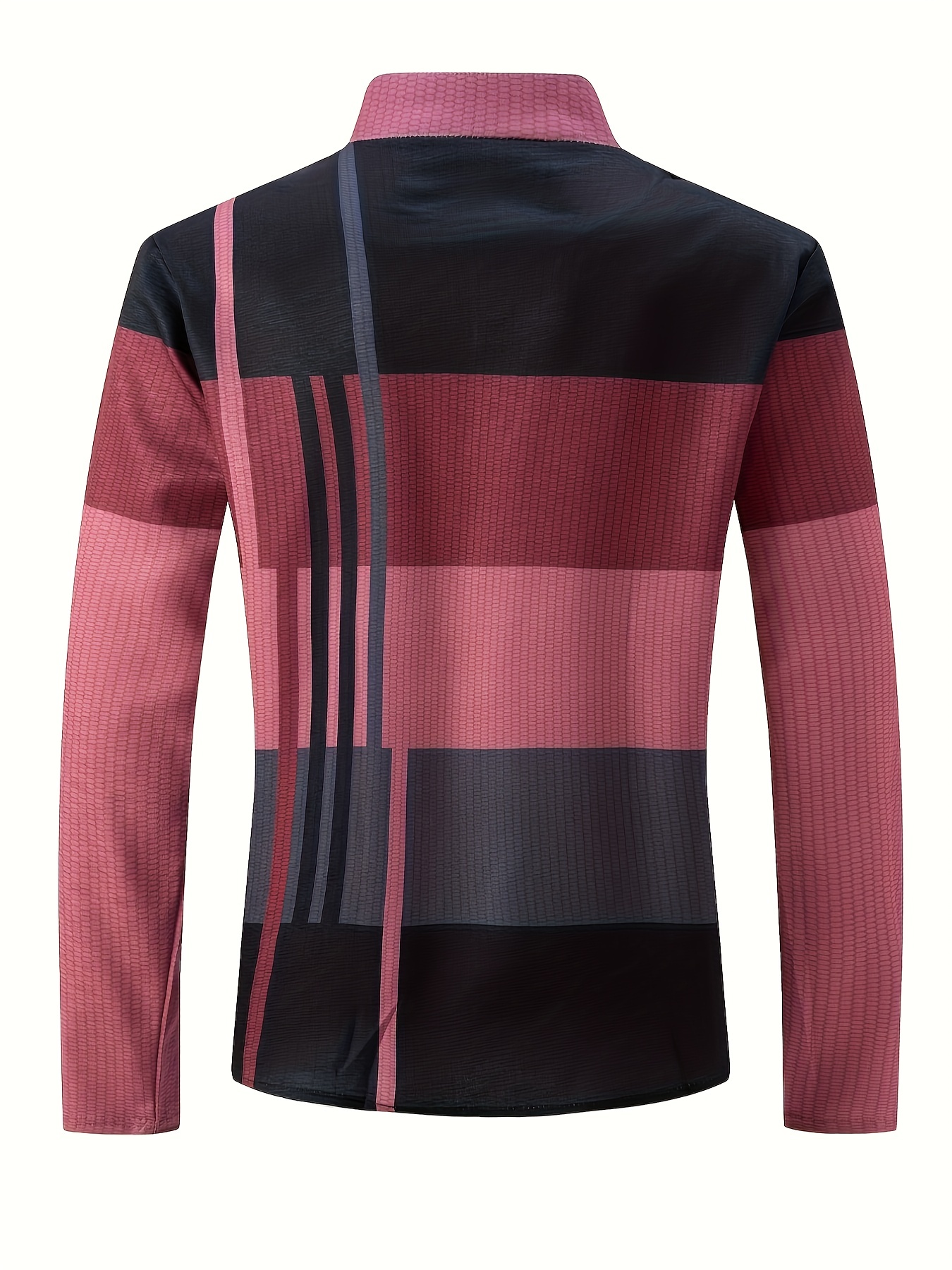 mens shirt top henley shirts color block long sleeve closure regular fit male casual shirt for daily vacation details 24