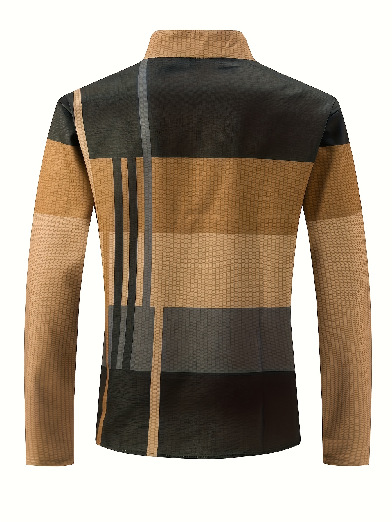 mens shirt top henley shirts color block long sleeve closure regular fit male casual shirt for daily vacation details 61