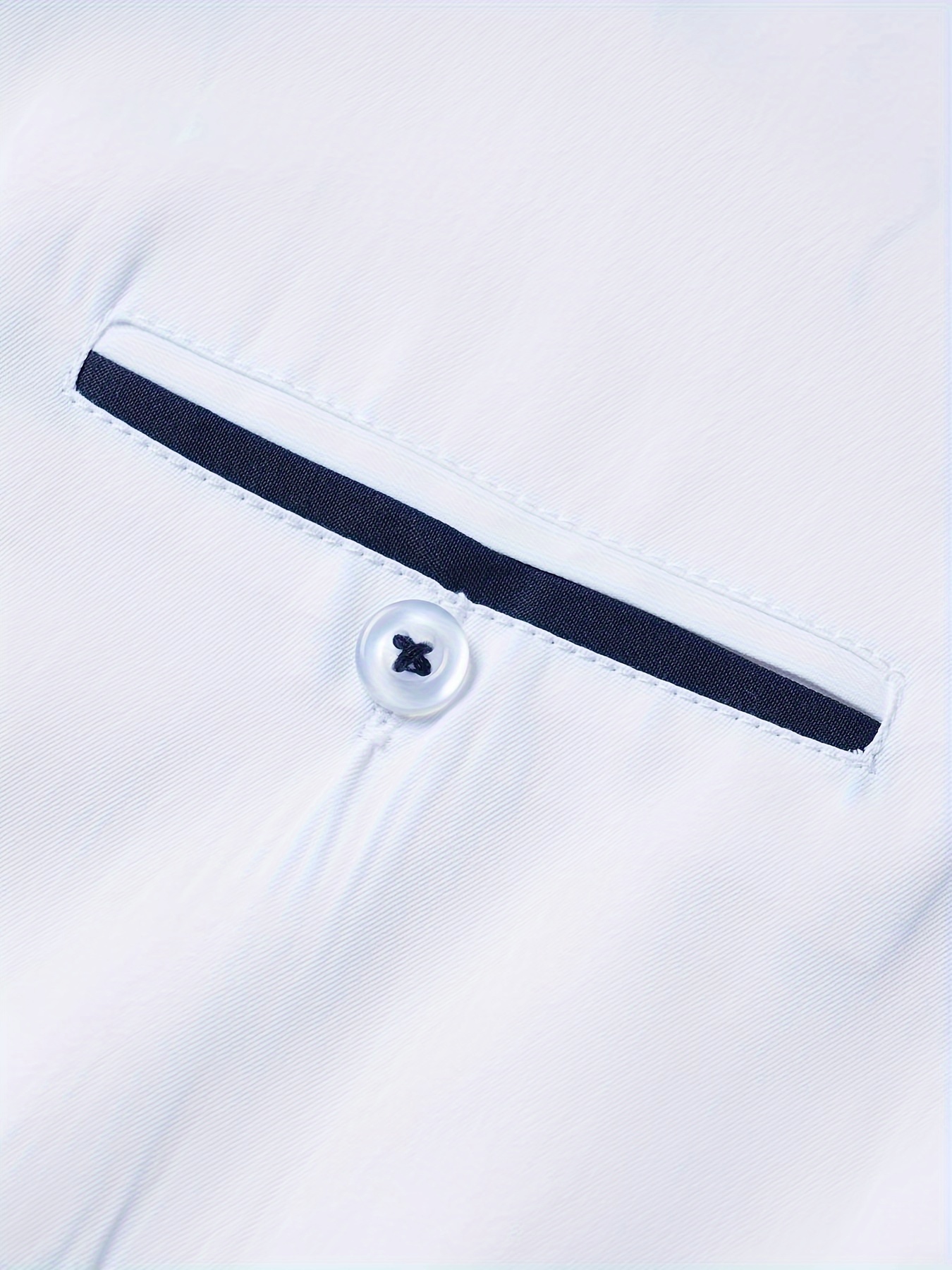 elegant color block mens slim fit long sleeve button up shirt with fake chest pocket spring fall mens formal dress shirt details 34