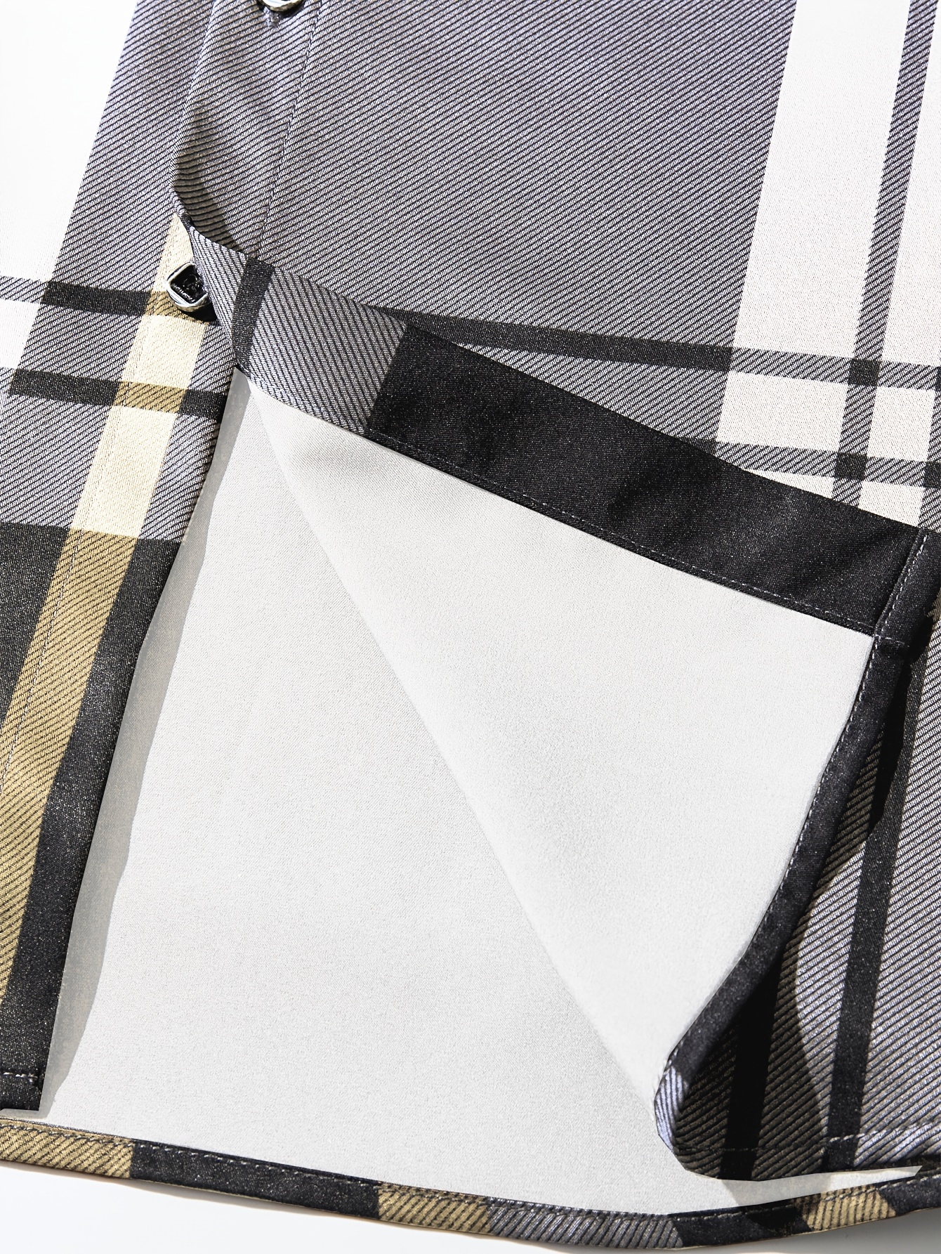 mens semi formal non stretch long sleeve turndown collar shirt male clothes for spring and summer details 4