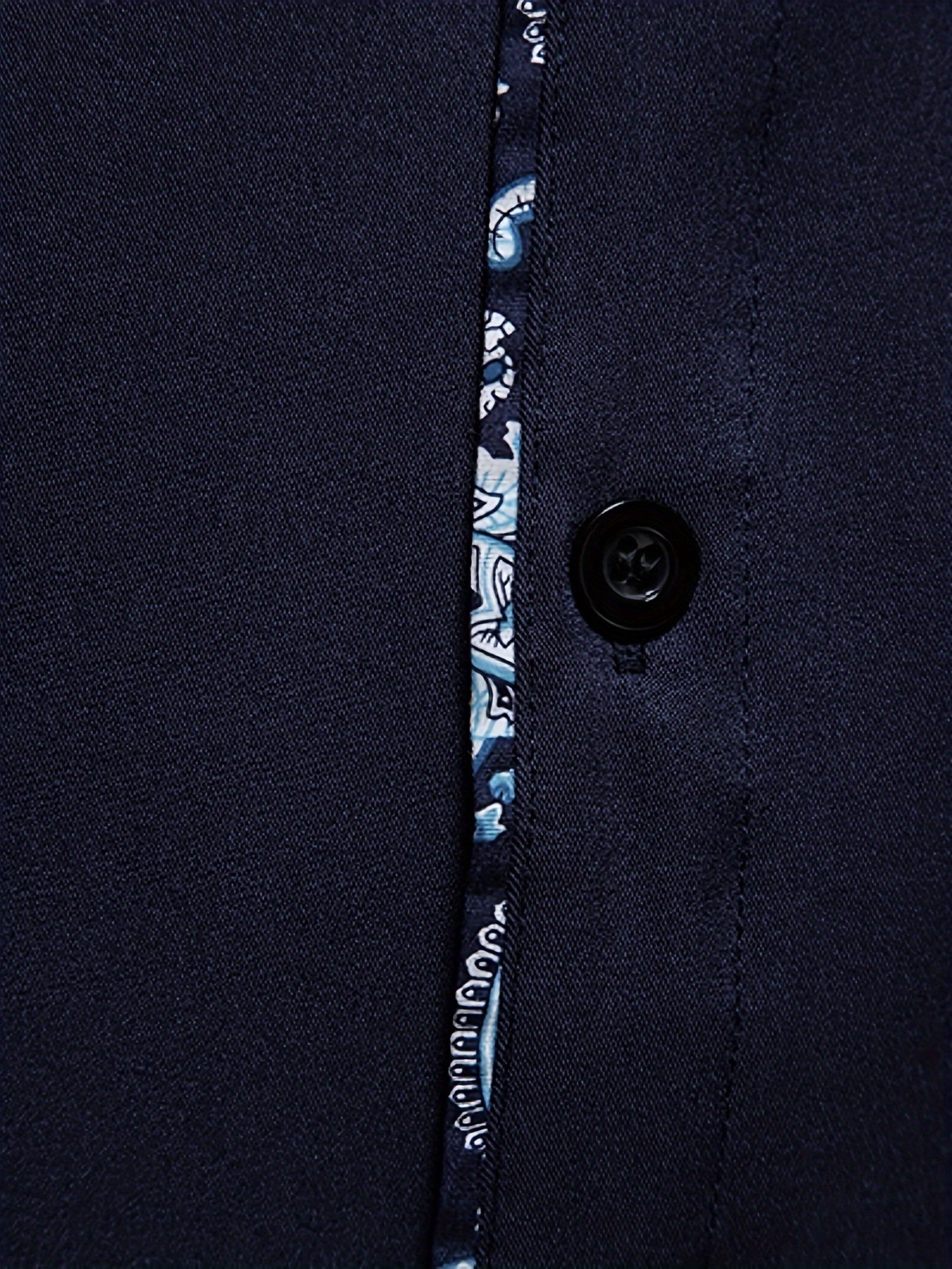 paisley pattern design mens chic daily long sleeve button up shirt with chest pocket spring fall dating dress details 4