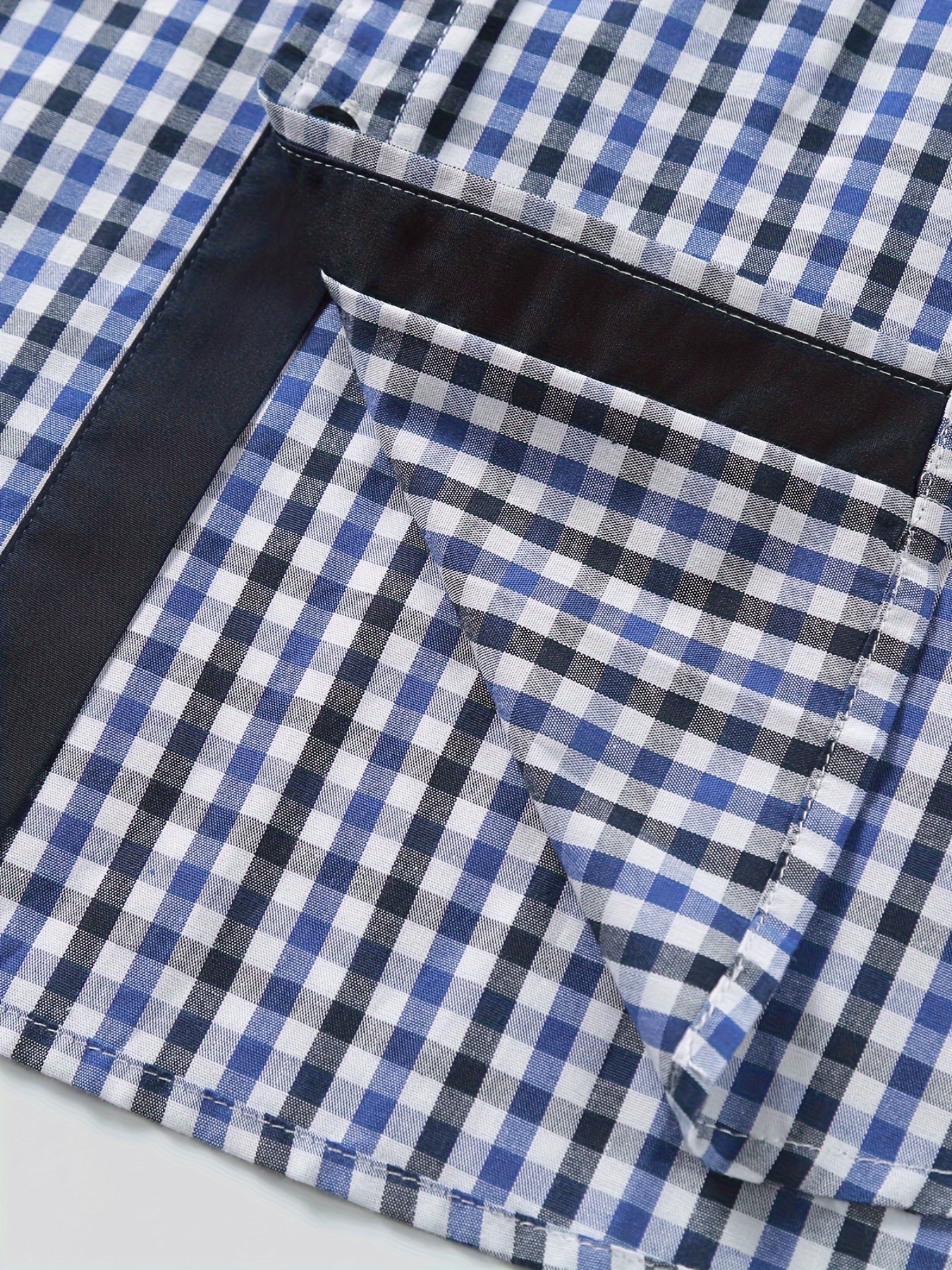 plaid pattern mens cotton casual long sleeve button up shirt mens leisurewear spring fall outdoor details 13