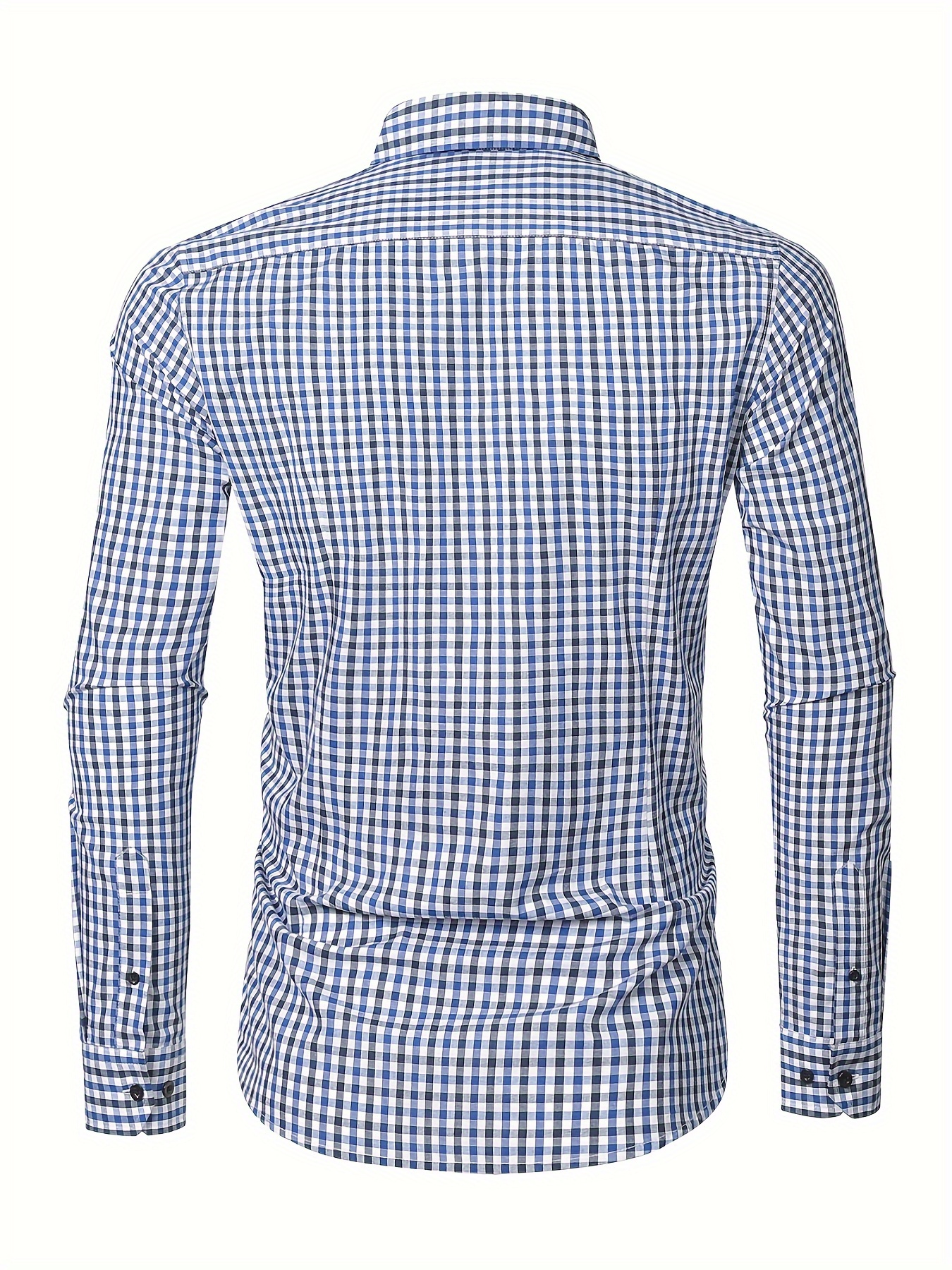 plaid pattern mens cotton casual long sleeve button up shirt mens leisurewear spring fall outdoor details 14