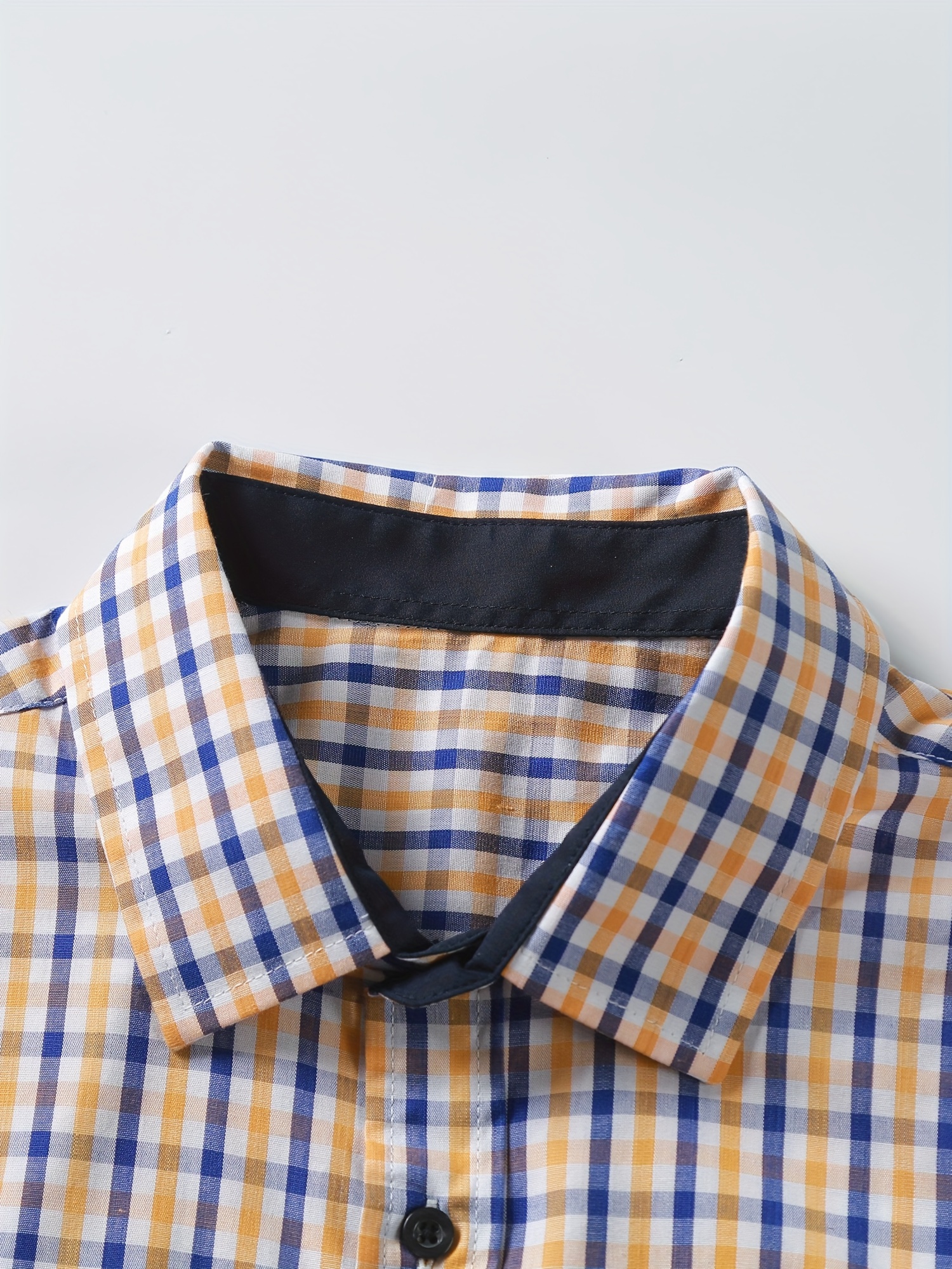 plaid pattern mens cotton casual long sleeve button up shirt mens leisurewear spring fall outdoor details 22