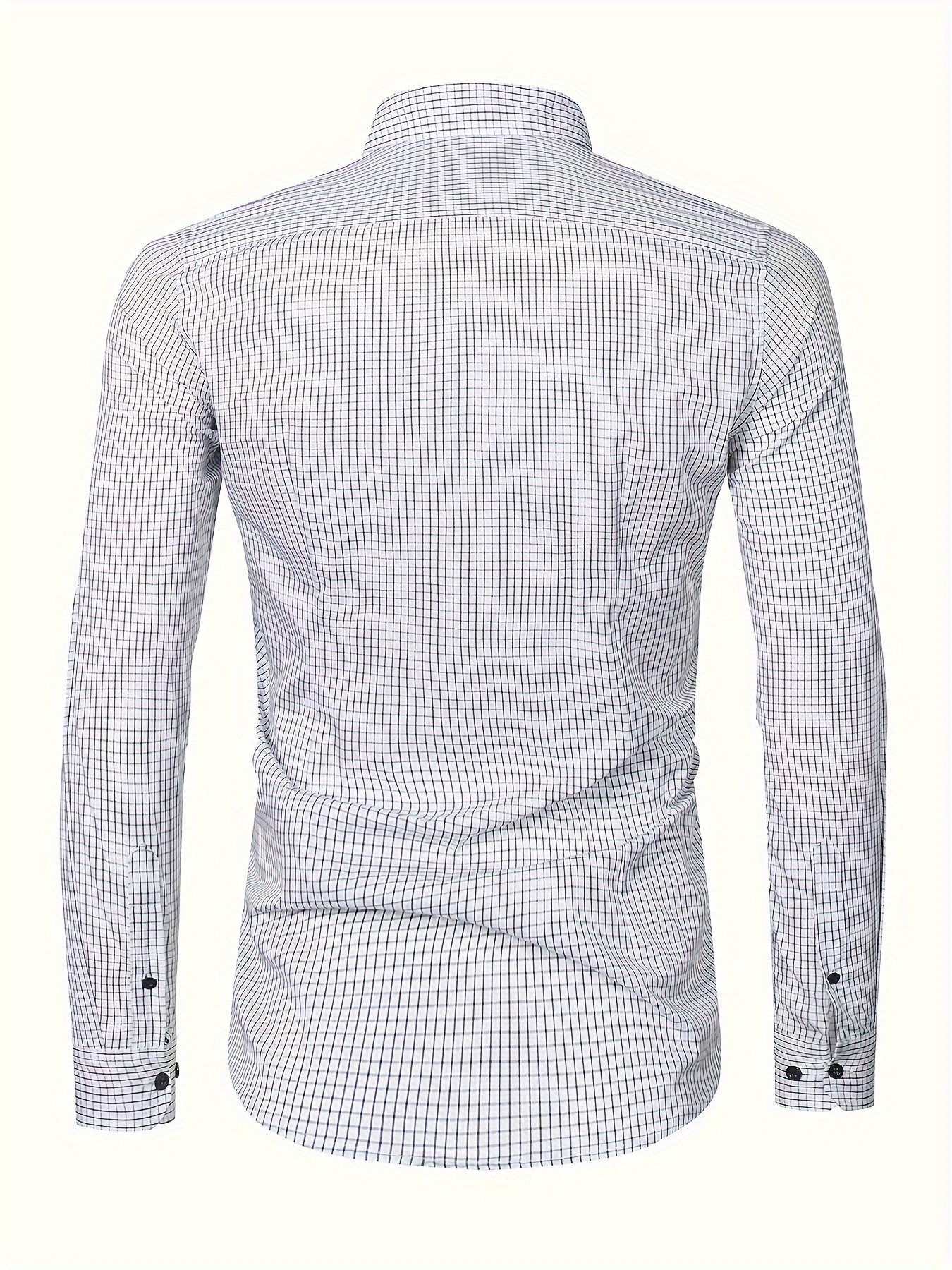 plaid pattern mens cotton casual long sleeve button up shirt mens leisurewear spring fall outdoor details 30