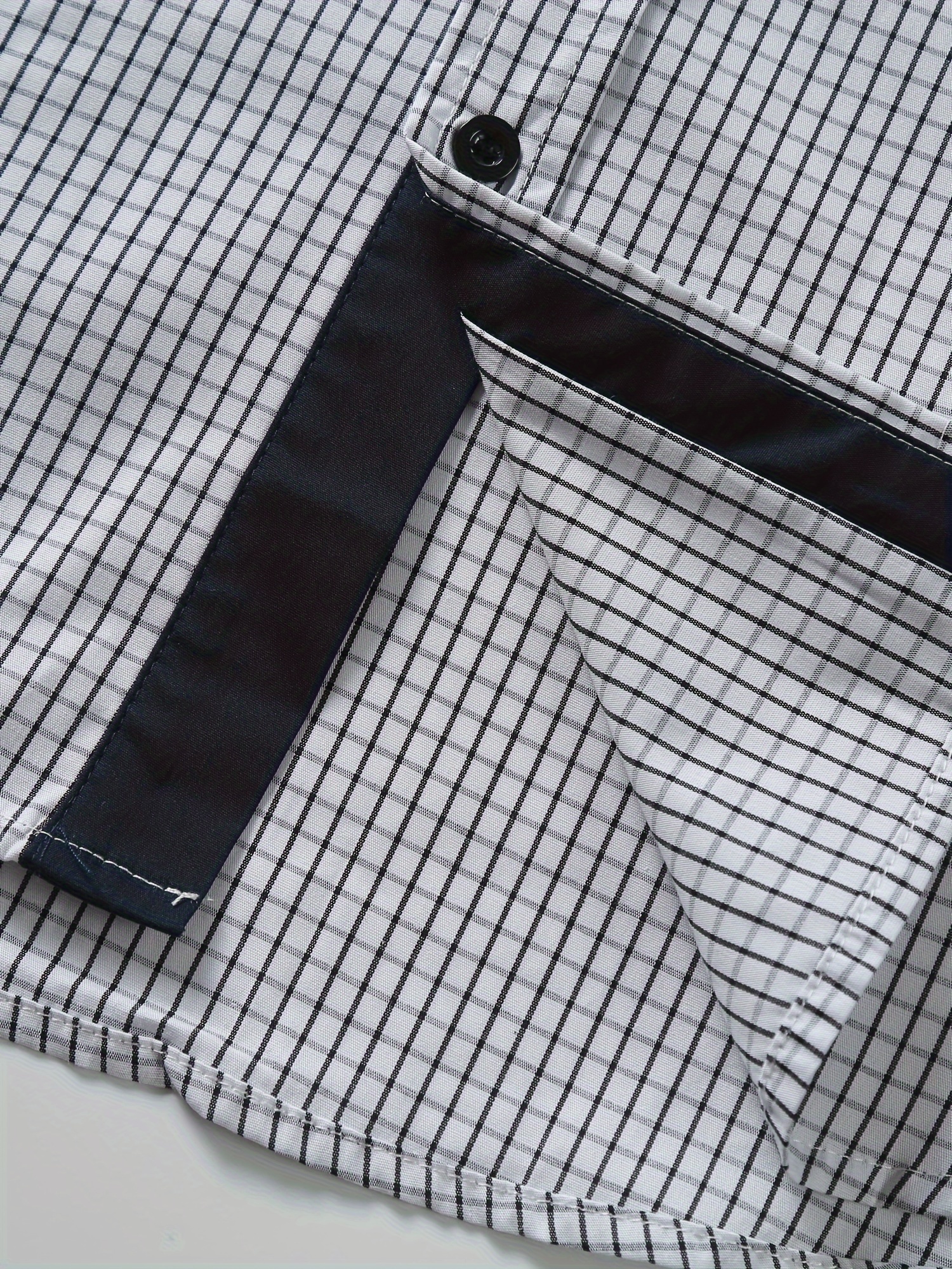 plaid pattern mens cotton casual long sleeve button up shirt mens leisurewear spring fall outdoor details 33