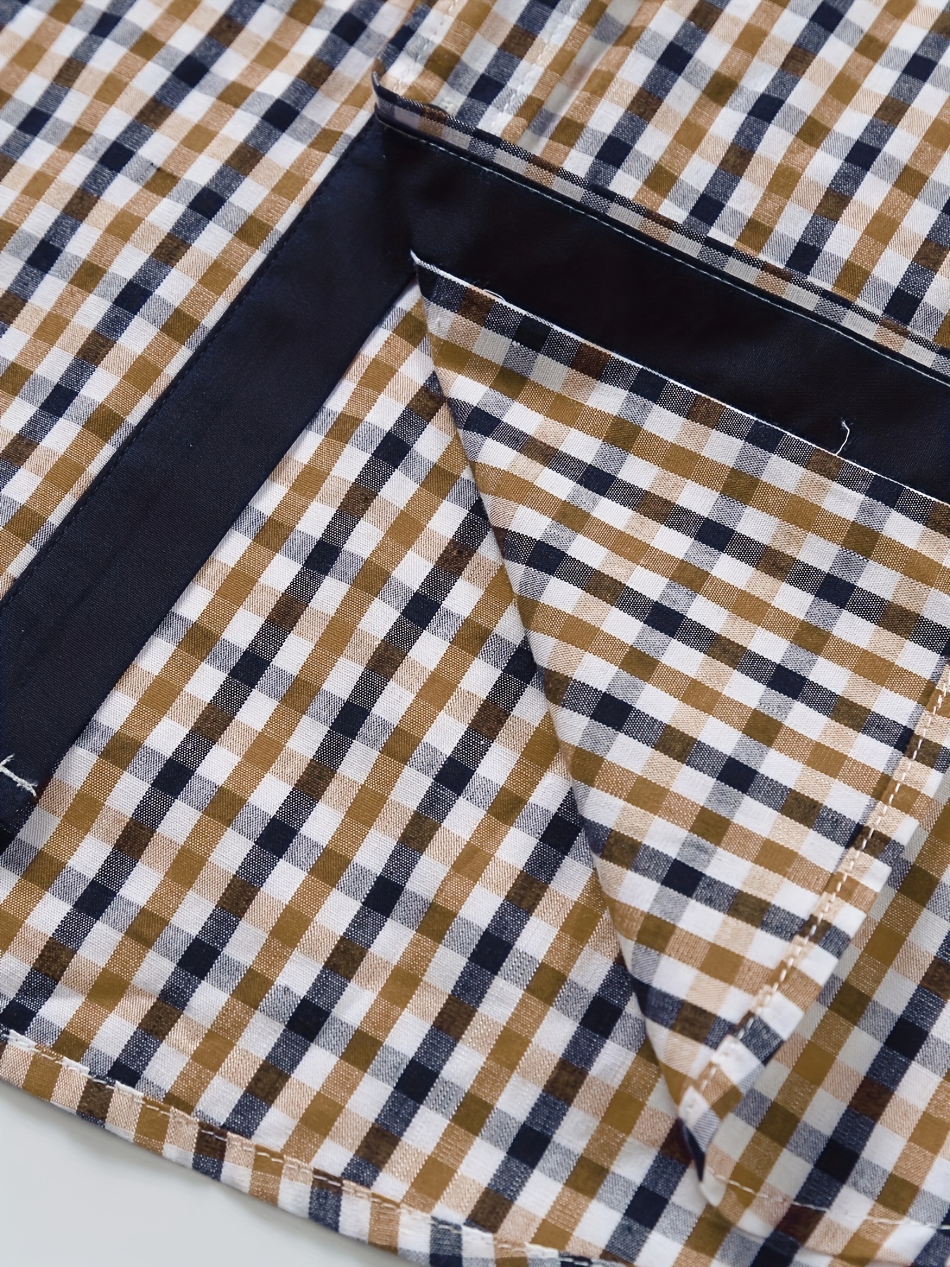 plaid pattern mens cotton casual long sleeve button up shirt mens leisurewear spring fall outdoor details 40