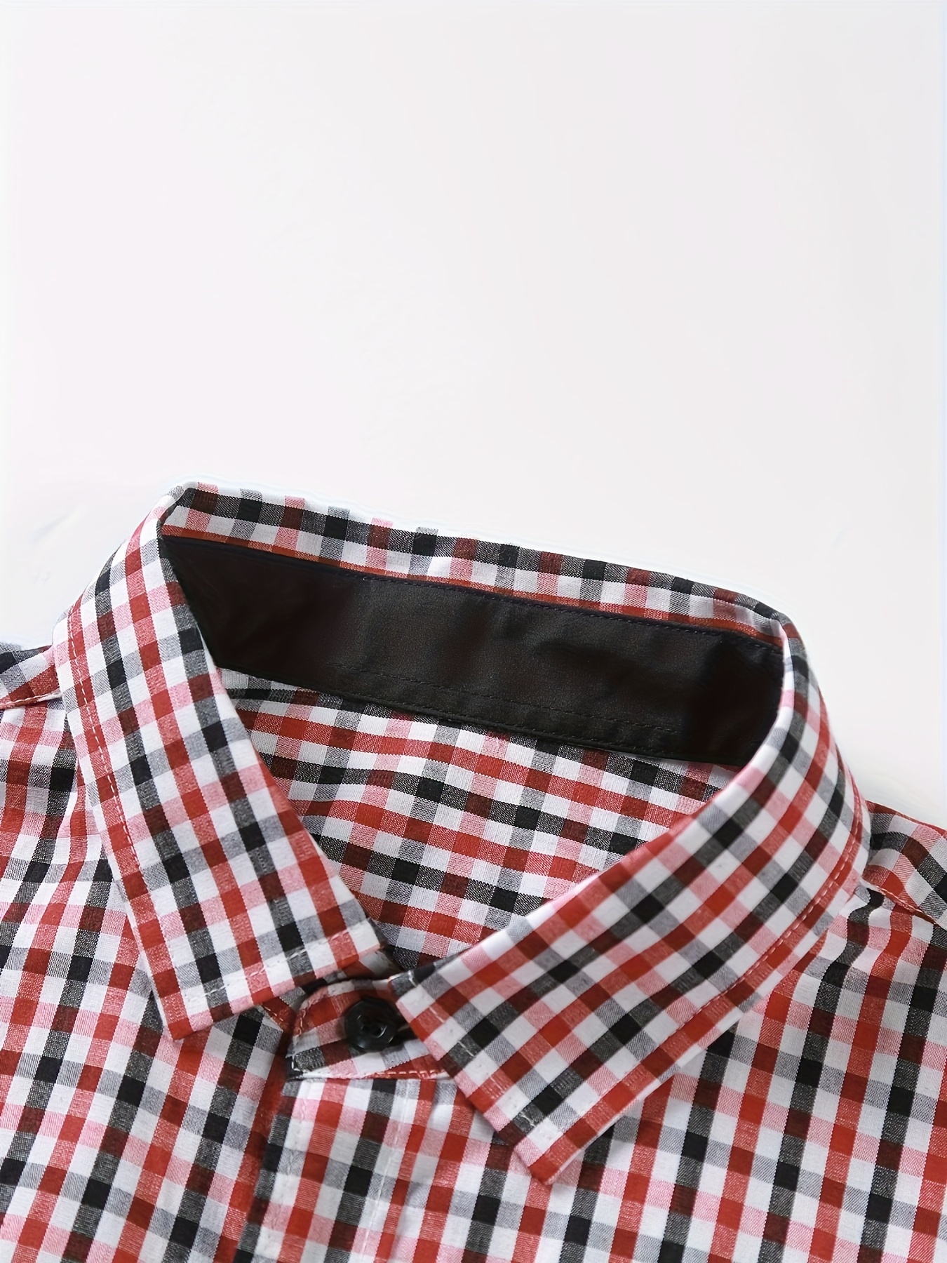 plaid pattern mens cotton casual long sleeve button up shirt mens leisurewear spring fall outdoor details 49
