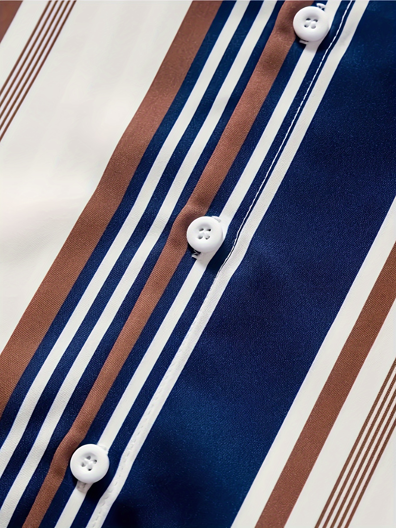 mens classic design striped long sleeve button up shirt for business occasions spring fall mens clothing details 39