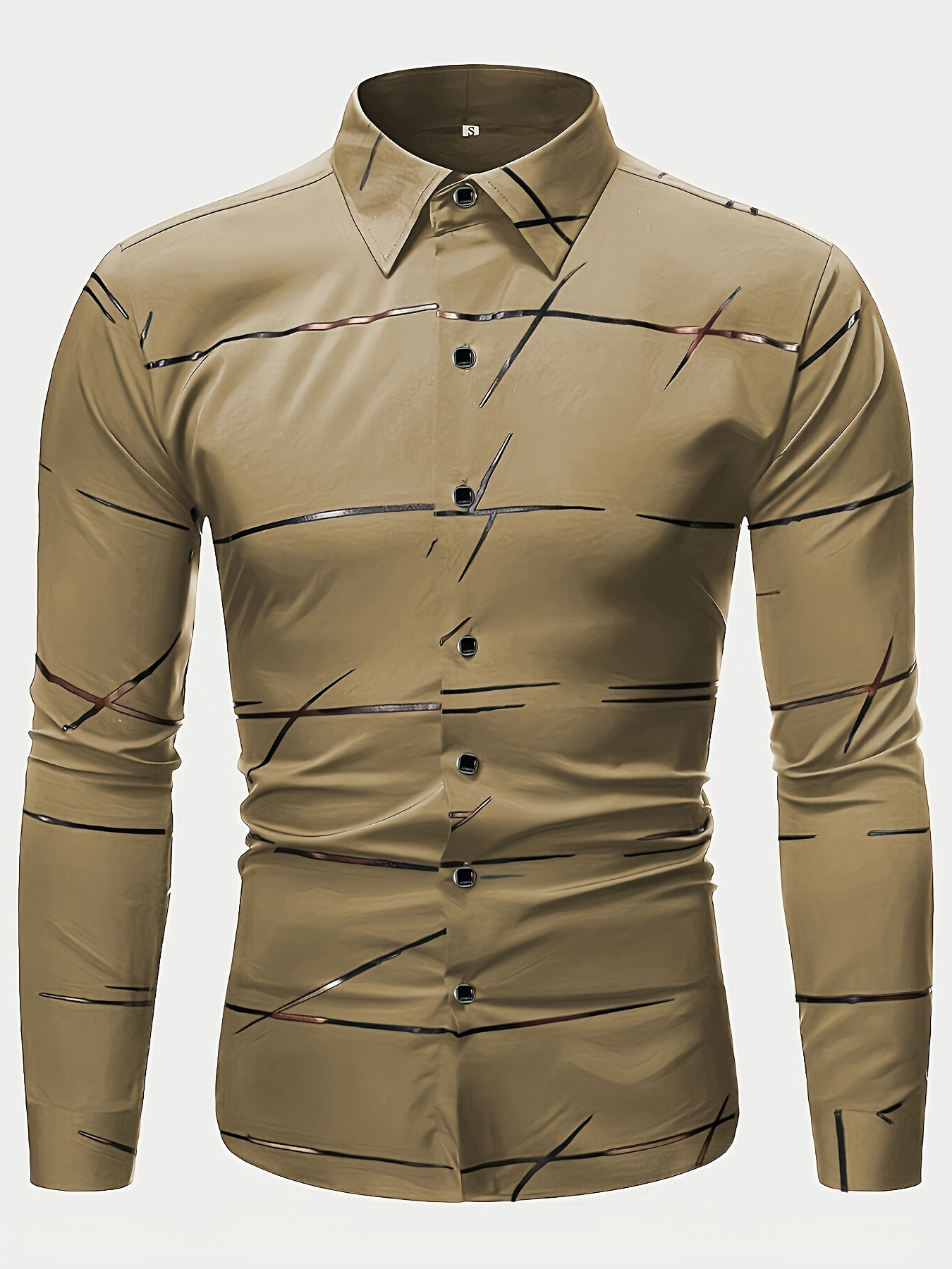 mens casual navy blue slim shirt details 0