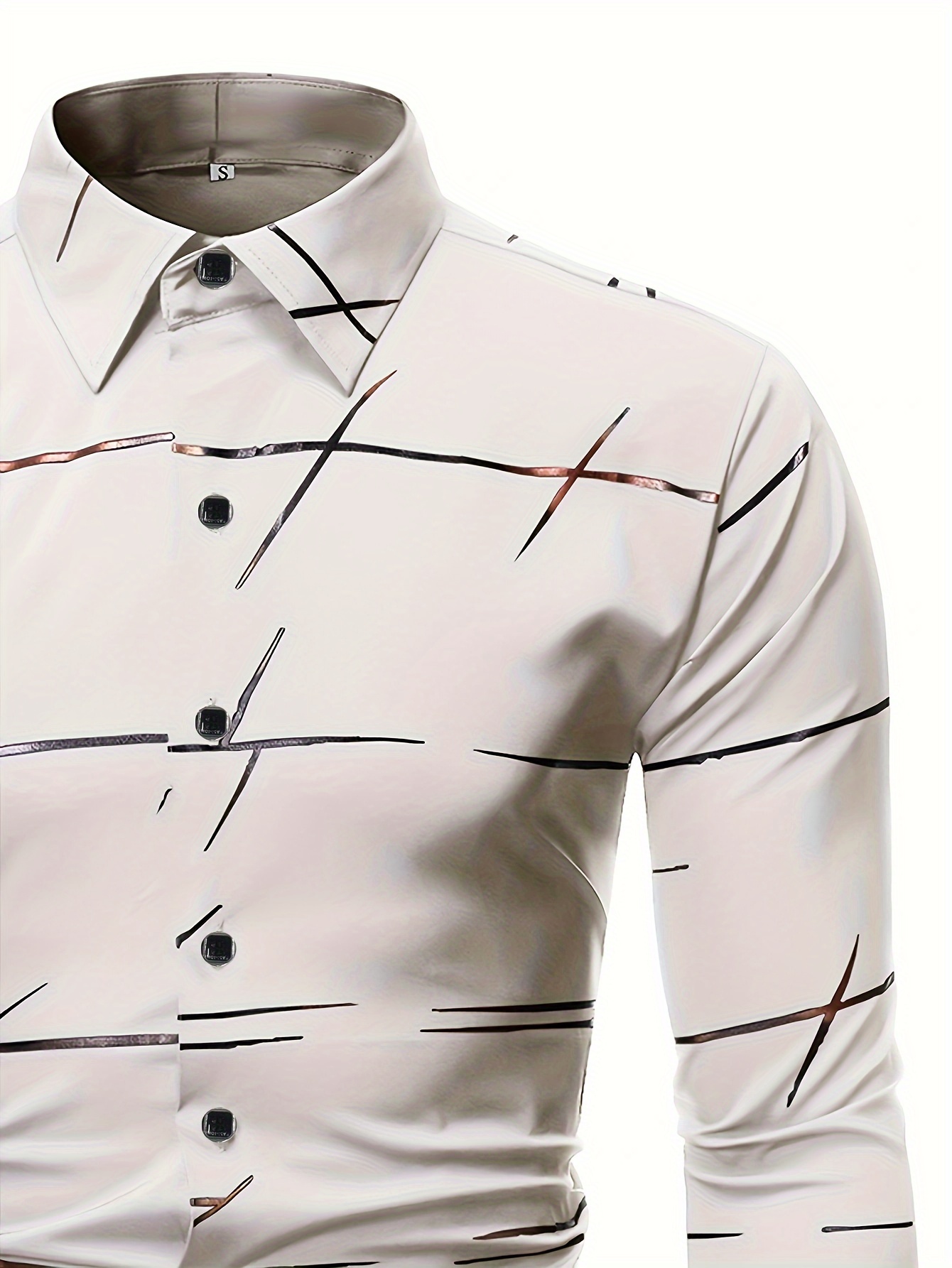 mens casual navy blue slim shirt details 13