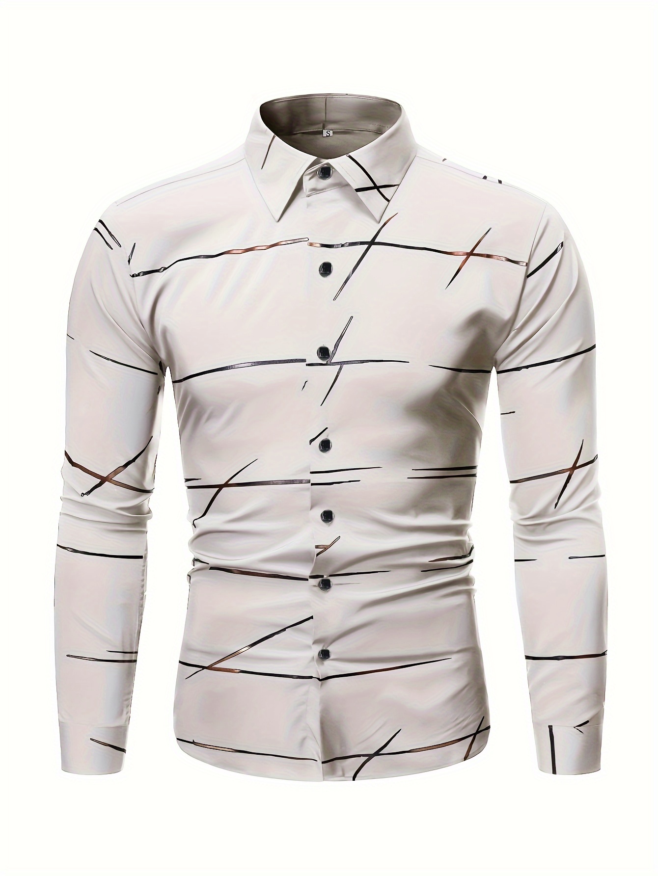 mens casual navy blue slim shirt details 14