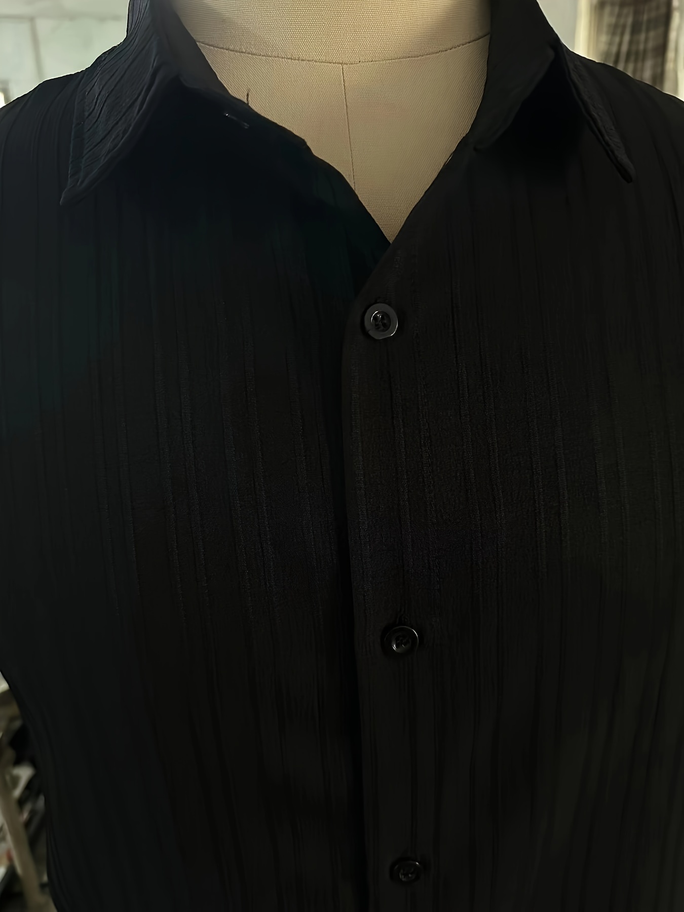 casual ribbed mens short sleeve button up shirt for summer resort vacation mens leisurewear details 13