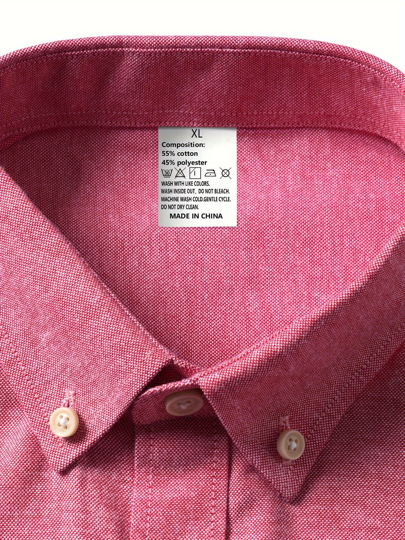 mens formal classic design button up shirt with chest pocket male clothes for spring and fall business occasion details 4