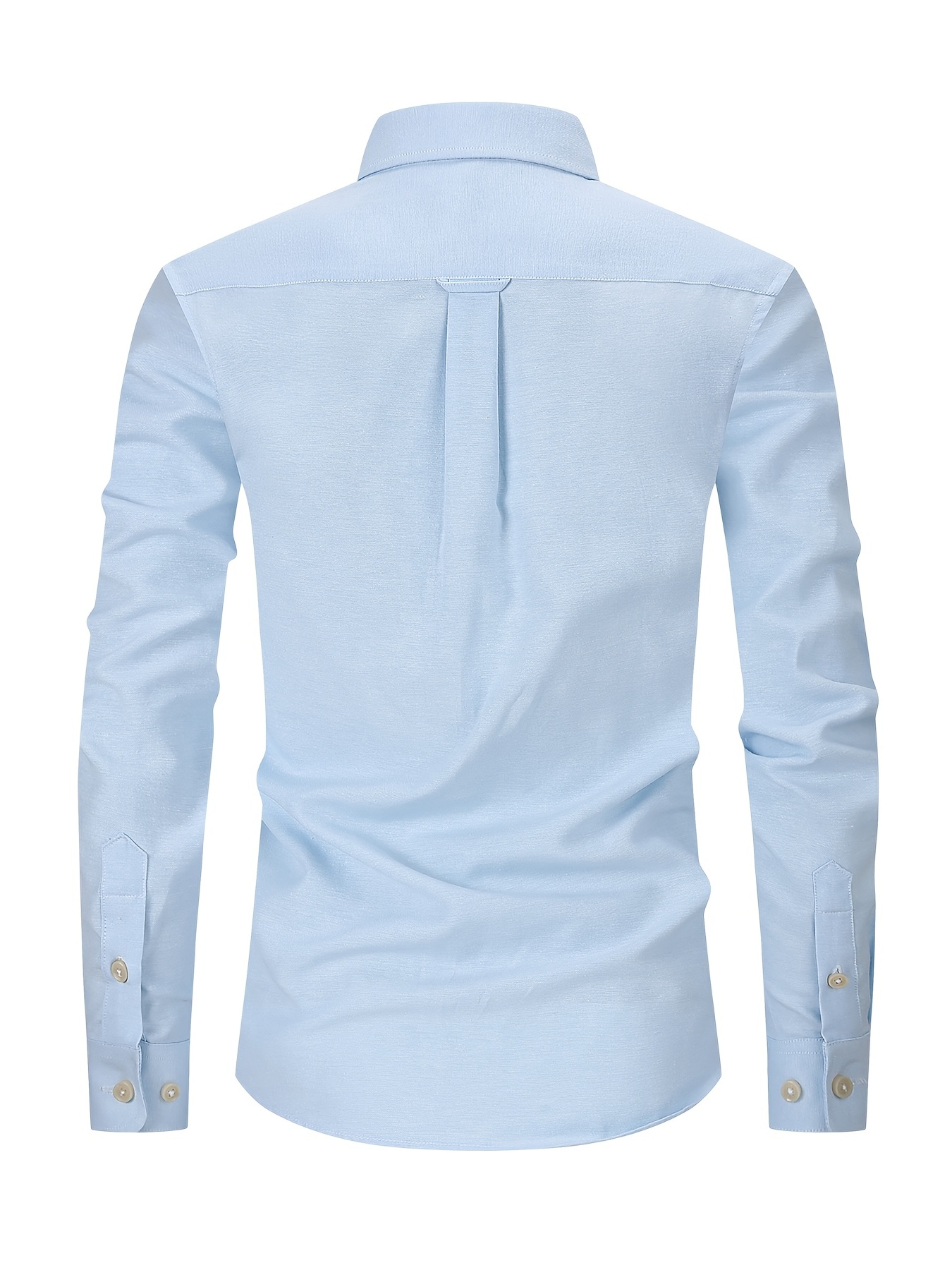 mens formal classic design button up shirt with chest pocket male clothes for spring and fall business occasion details 9