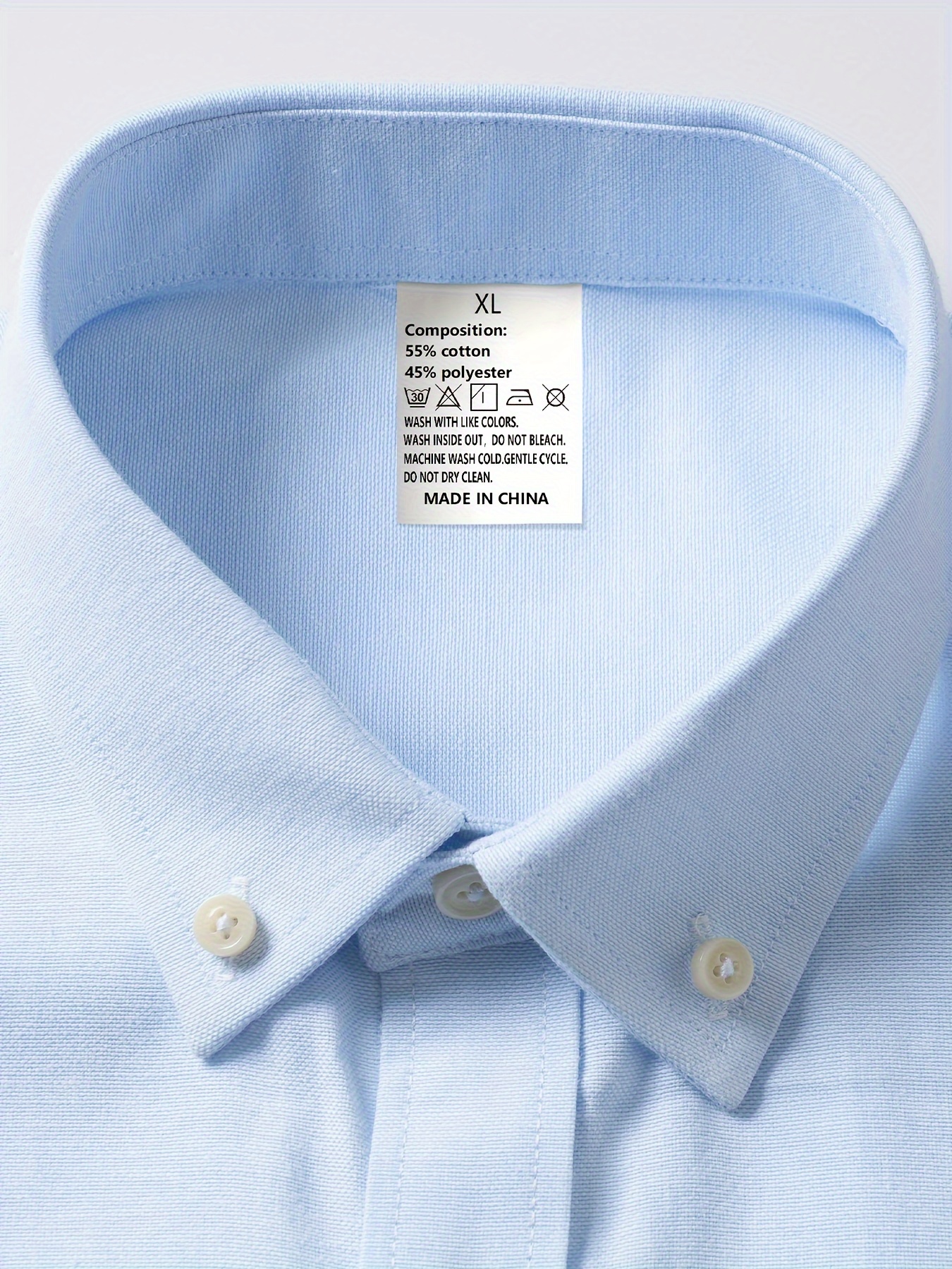 mens formal classic design button up shirt with chest pocket male clothes for spring and fall business occasion details 10