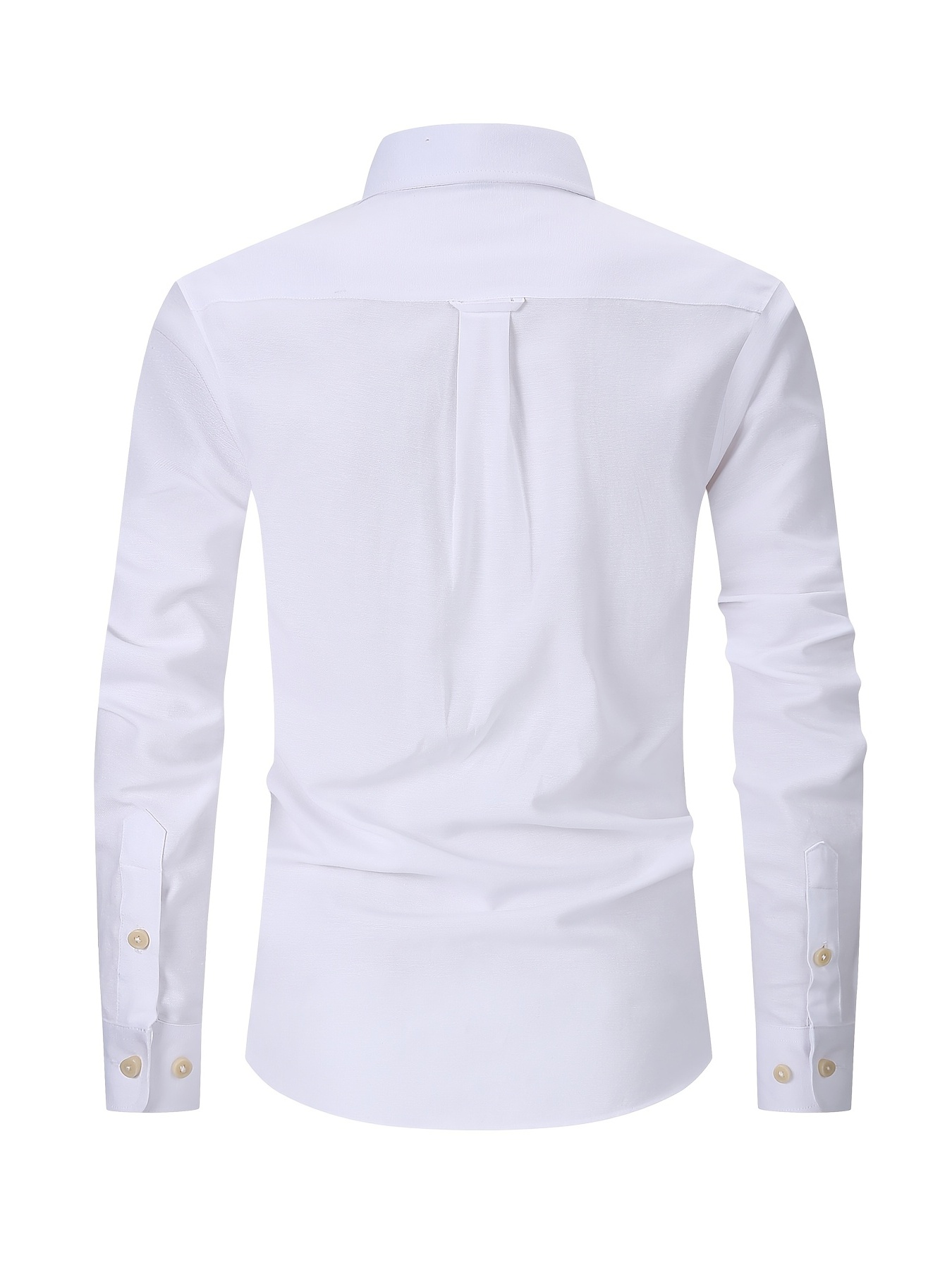 mens formal classic design button up shirt with chest pocket male clothes for spring and fall business occasion details 15