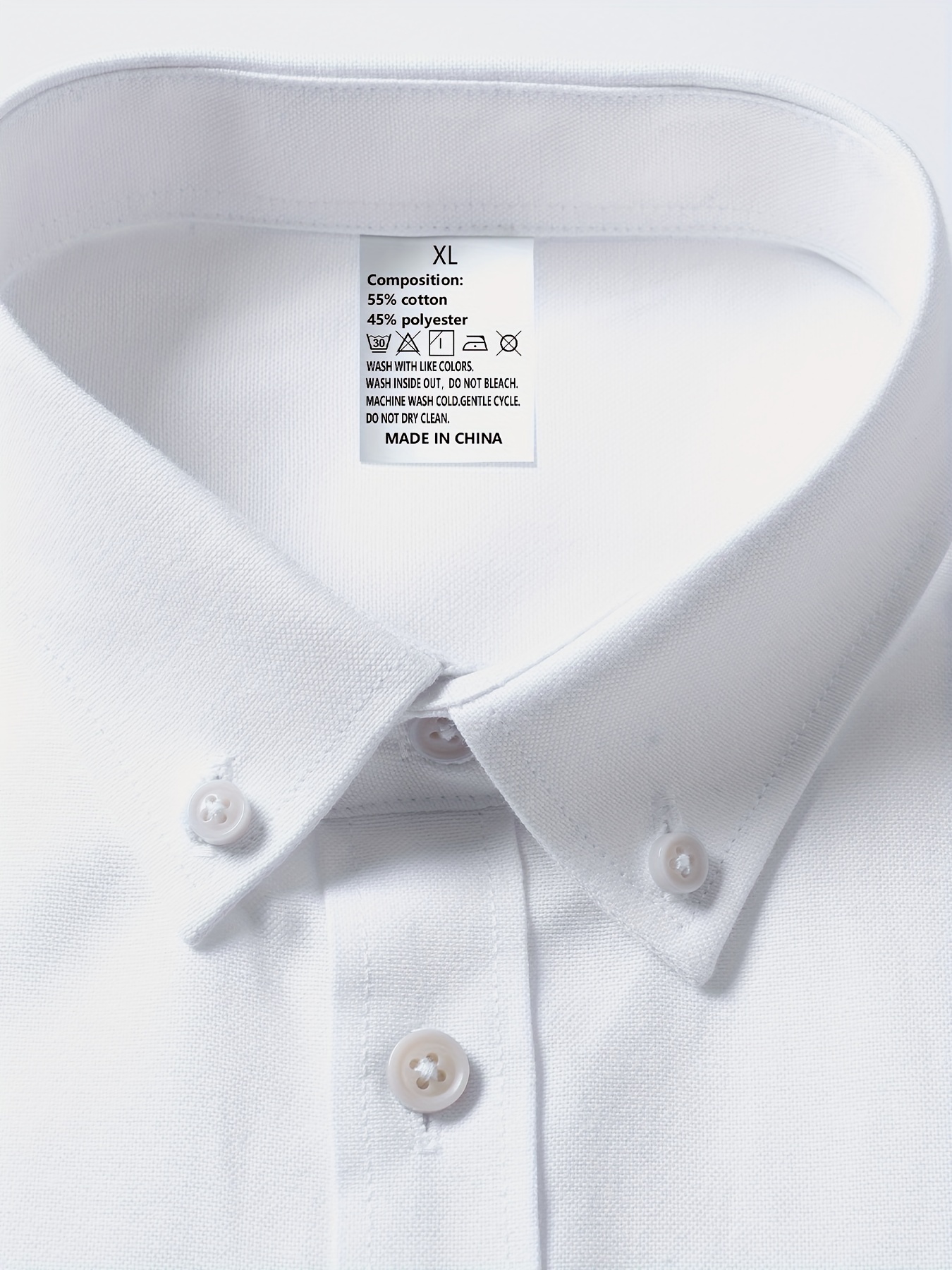 mens formal classic design button up shirt with chest pocket male clothes for spring and fall business occasion details 16