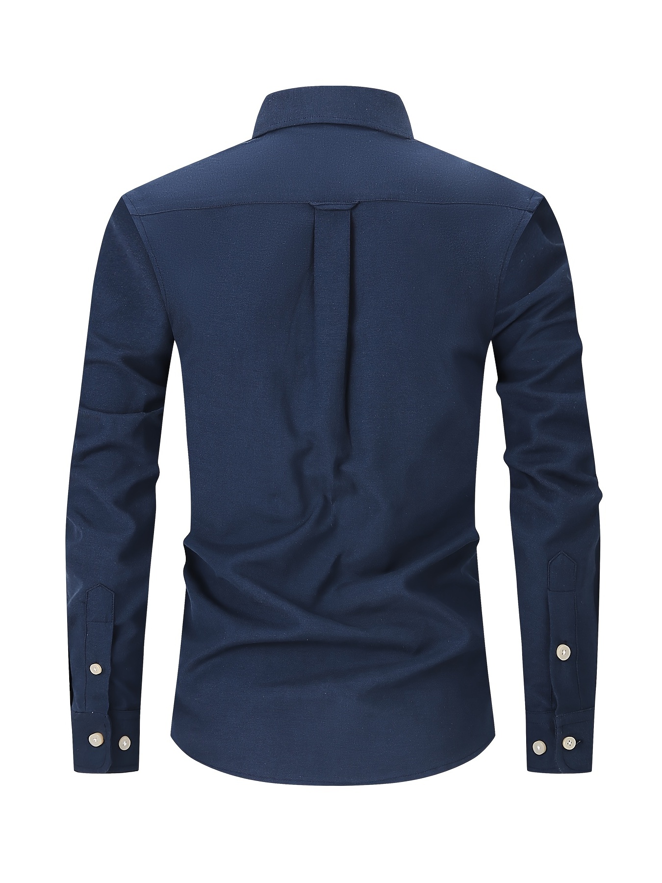 mens formal classic design button up shirt with chest pocket male clothes for spring and fall business occasion details 21