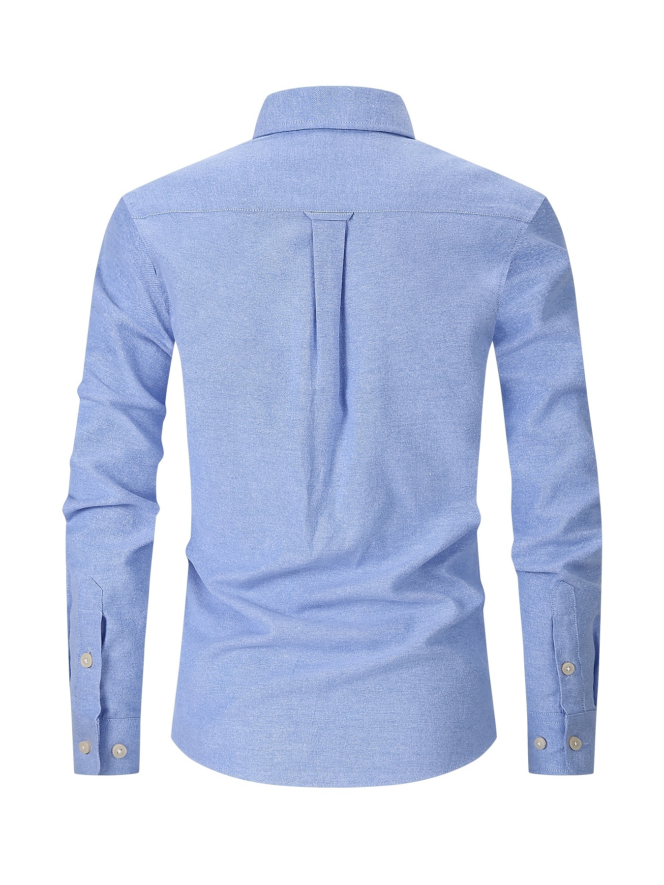 mens formal classic design button up shirt with chest pocket male clothes for spring and fall business occasion details 27
