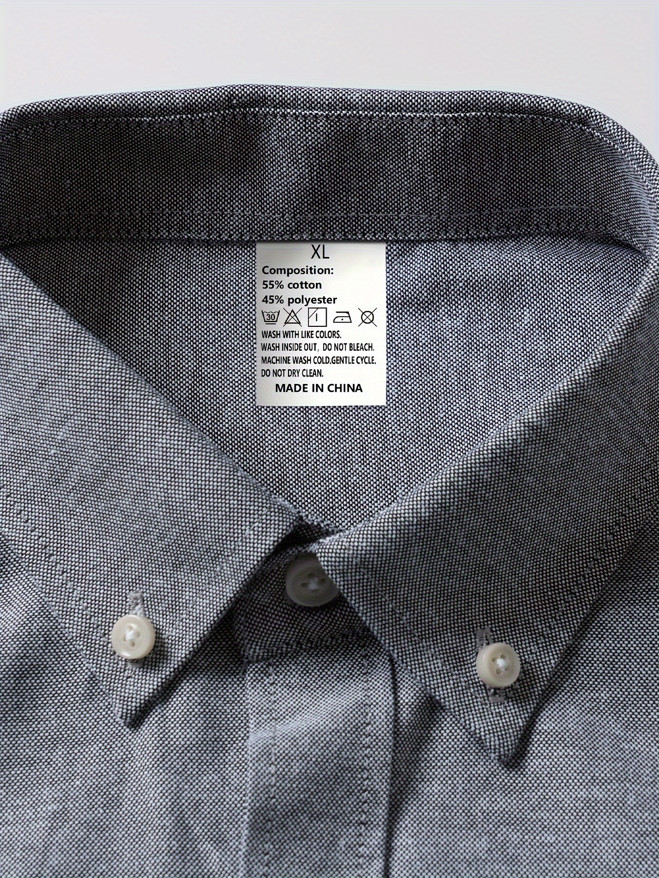 mens formal classic design button up shirt with chest pocket male clothes for spring and fall business occasion details 34