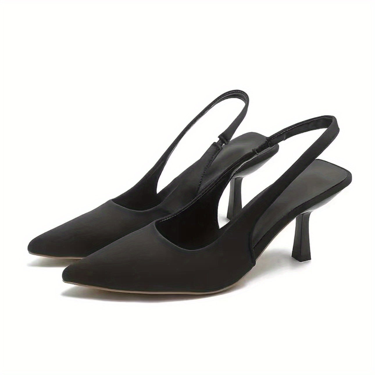 womens solid color shoes slip on stiletto point toe lightweight comfy shoes versatile slingback trendy slides shoes details 1