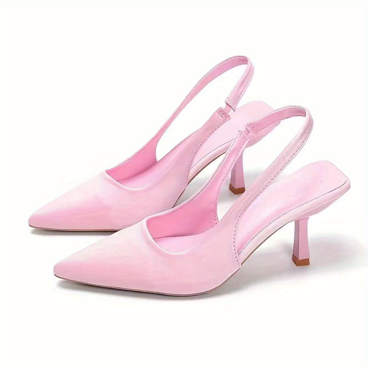 womens solid color shoes slip on stiletto point toe lightweight comfy shoes versatile slingback trendy slides shoes details 7