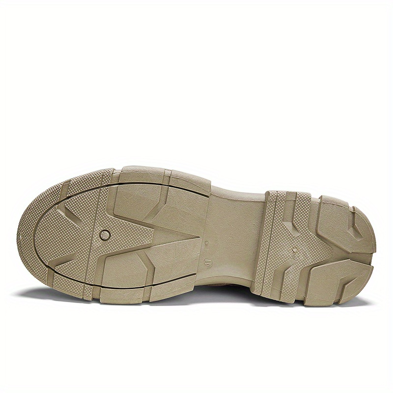 mens trendy solid ankle boots comfy non slip lace up casual shoes for mens outdoor activities details 7