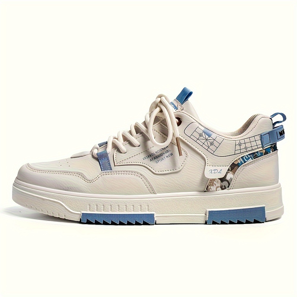 Men s Trendy Street Style Colour Block Skateboard Shoes, Comfy Non Slip Durable Lace Up Sneakers For Men s Outdoor Activities details 5