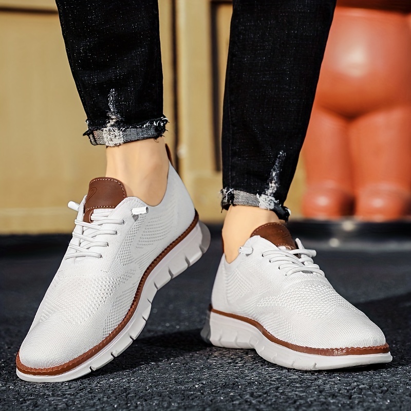 plus size mens trendy knitted breathable walking shoes trendy non slip casual shoes mens footwear details 7