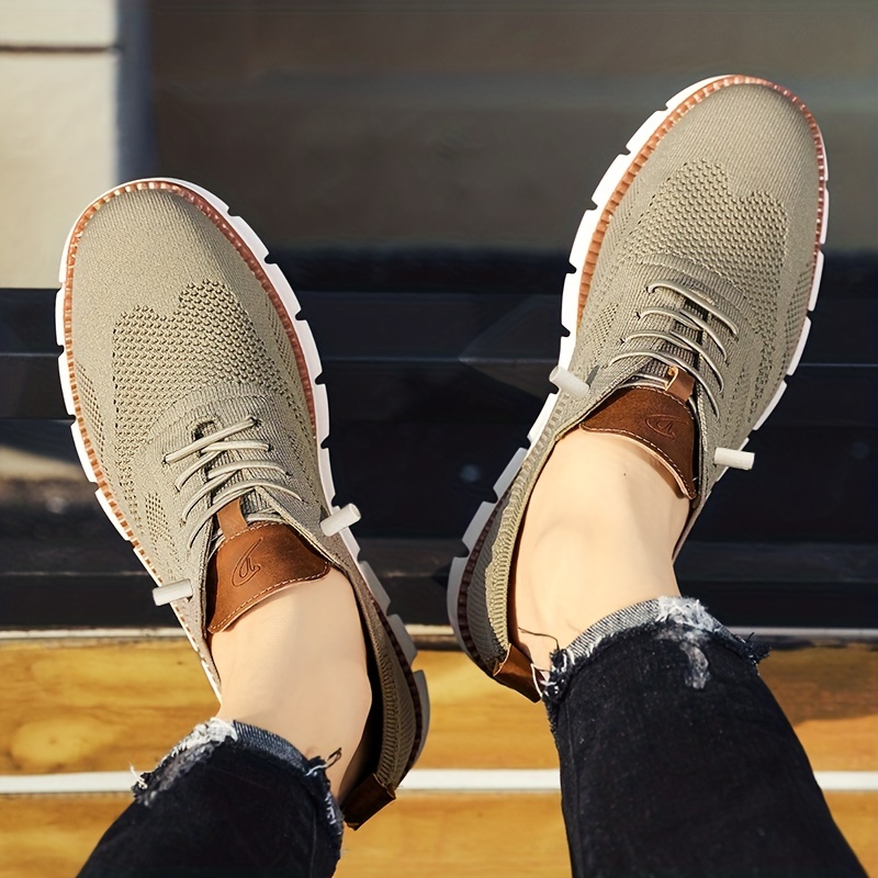 plus size mens trendy knitted breathable walking shoes trendy non slip casual shoes mens footwear details 8