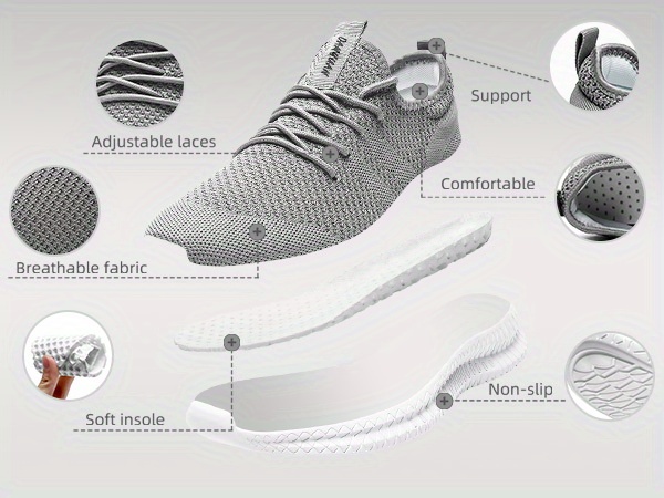 mens running shoes couple knit breathable lightweight running shoes outdoor athletic walking sneakers spring and summer details 4