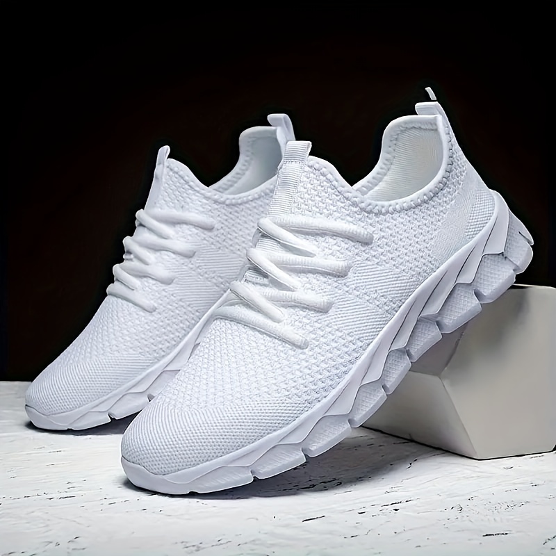 mens lightweight sneakers athletic shoes breathable lace ups running workout gym details 6