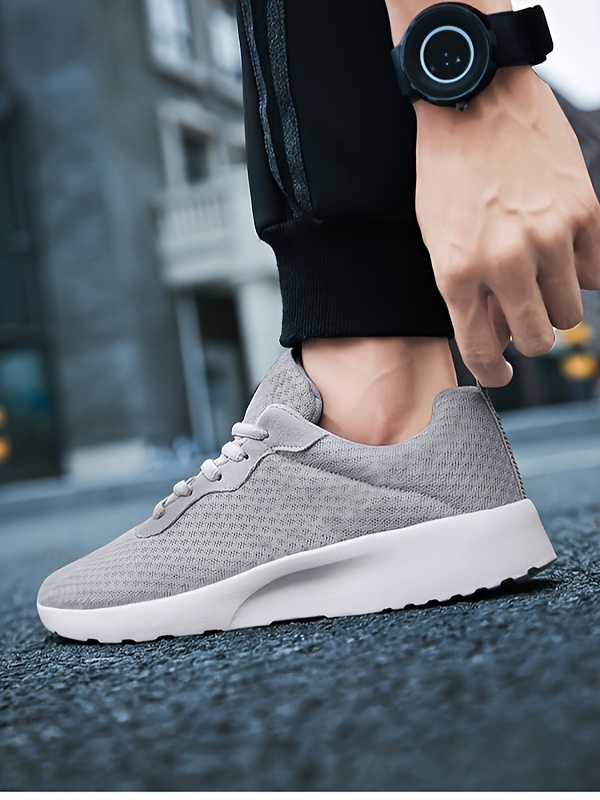 mens running shoes lightweight sneakers athletic shoes breathable lace ups details 2