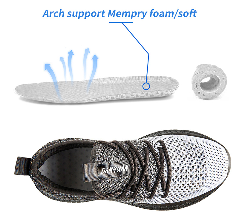 mens casual breathable lightweight mesh comfort athletic sneakers details 3