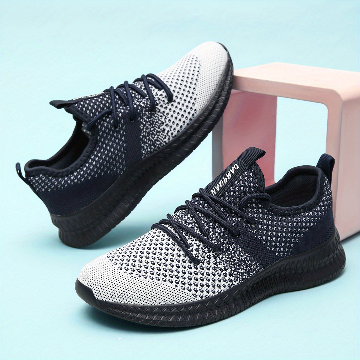 mens casual breathable lightweight mesh comfort athletic sneakers details 4