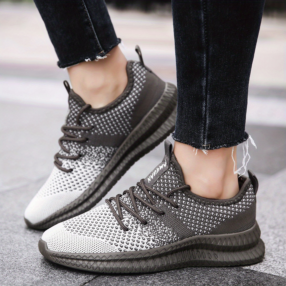 mens casual breathable lightweight mesh comfort athletic sneakers details 7