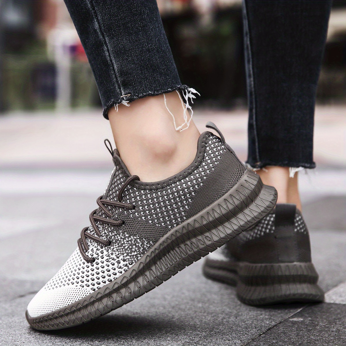 mens casual breathable lightweight mesh comfort athletic sneakers details 9